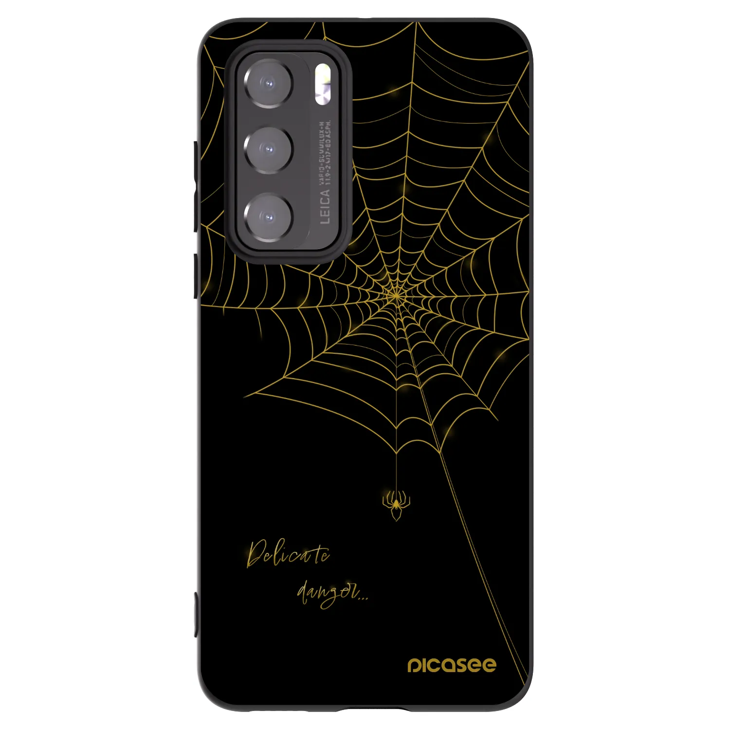 Picasee Μαύρη θήκη σιλικόνης για Huawei P40 - Delicate danger