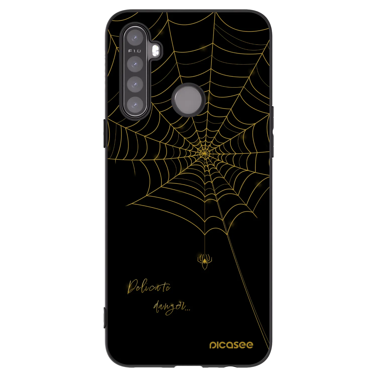 Picasee Μαύρη θήκη σιλικόνης για Realme 6i - Delicate danger
