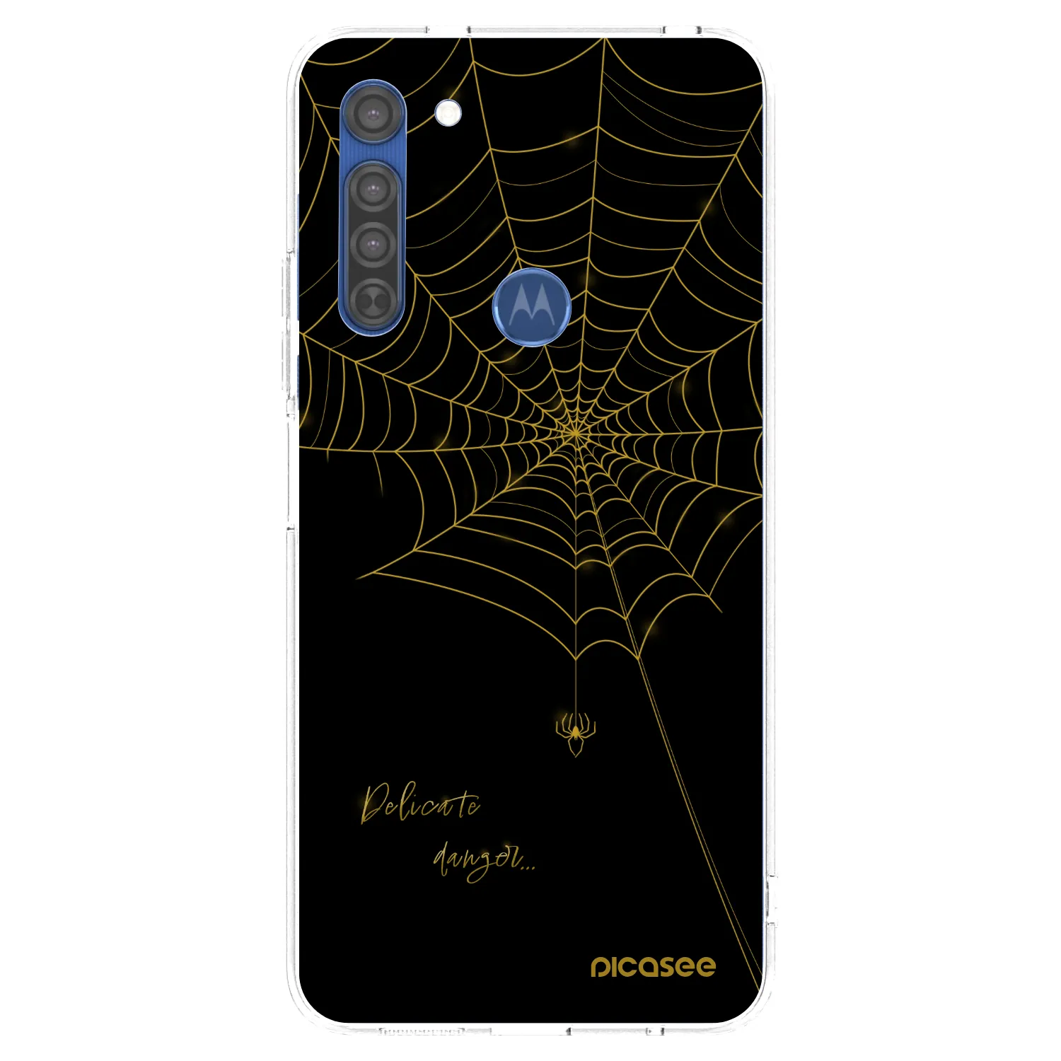 Picasee διαφανής θήκη σιλικόνης Motorola Moto G8 - Delicate danger