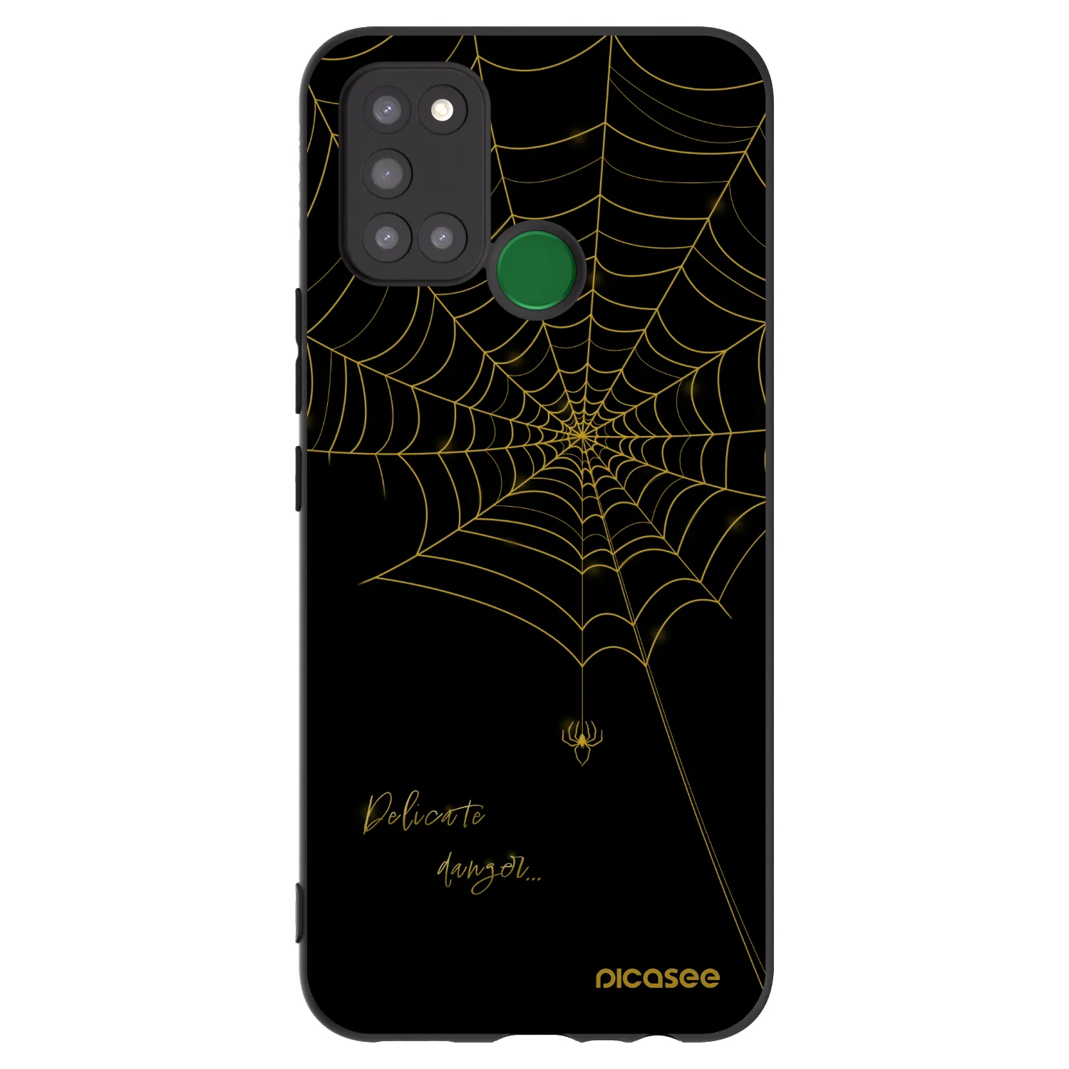Picasee Μαύρη θήκη σιλικόνης για Realme 7i - Delicate danger