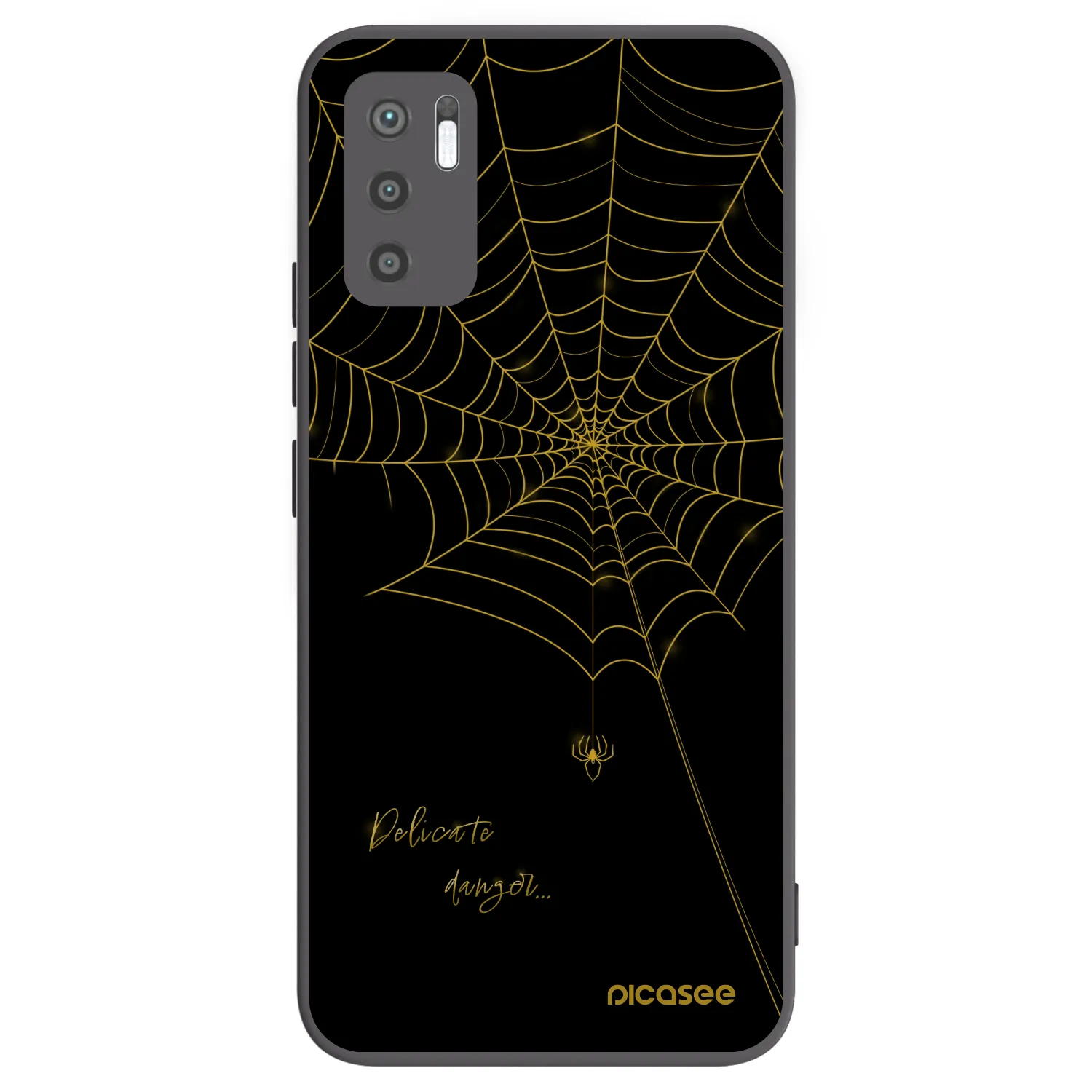 Picasee Μαύρη θήκη σιλικόνης για Xiaomi Redmi Note 10 5G - Delicate danger