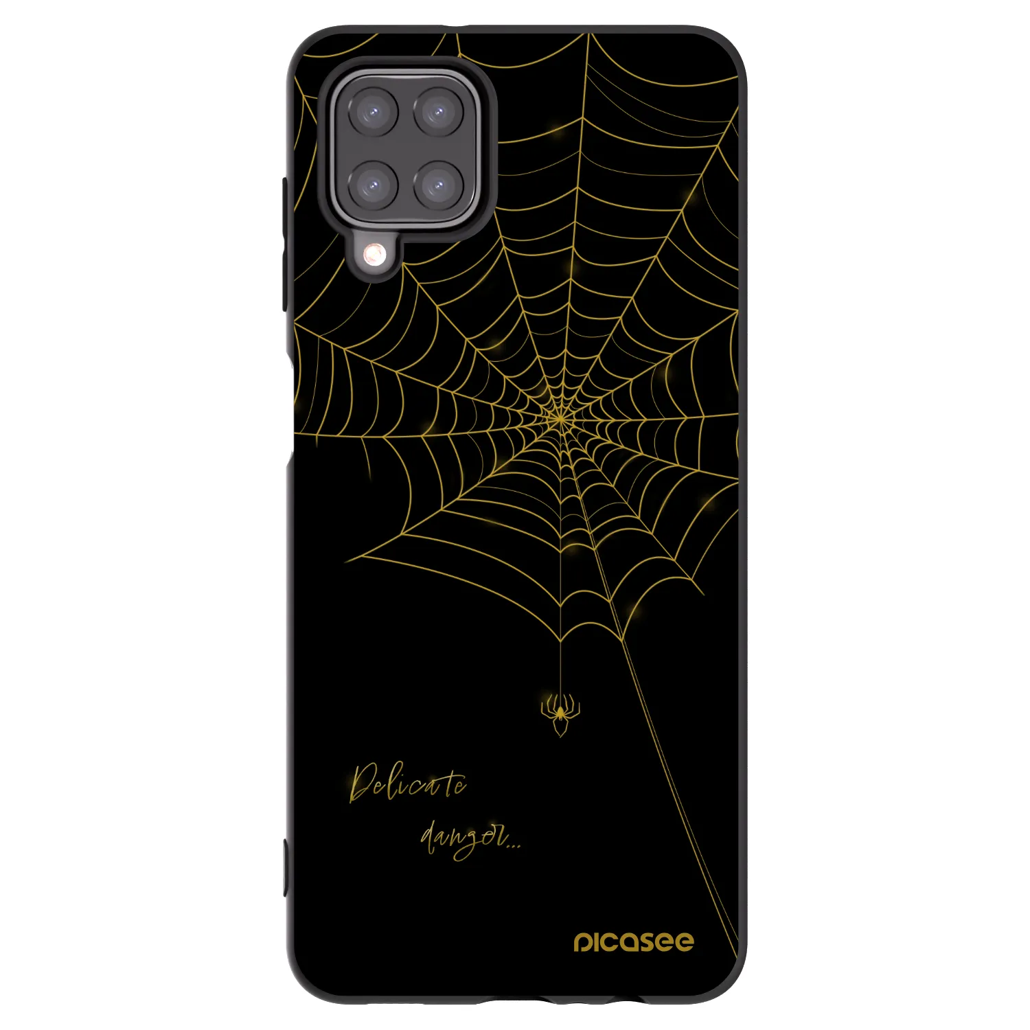 Picasee Μαύρη θήκη σιλικόνης για Samsung Galaxy M12 M127F - Delicate danger