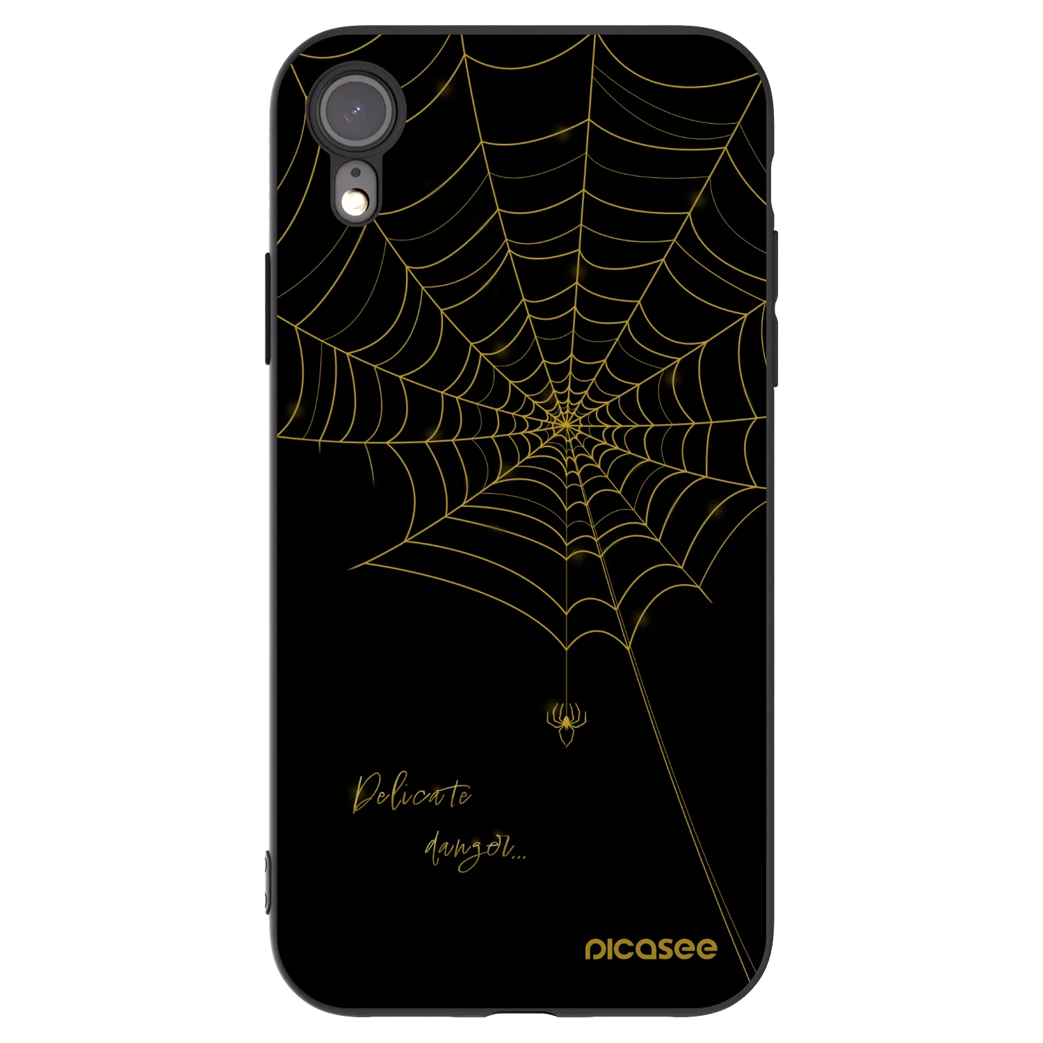 Picasee Μαύρη θήκη σιλικόνης για Apple iPhone XR - Delicate danger