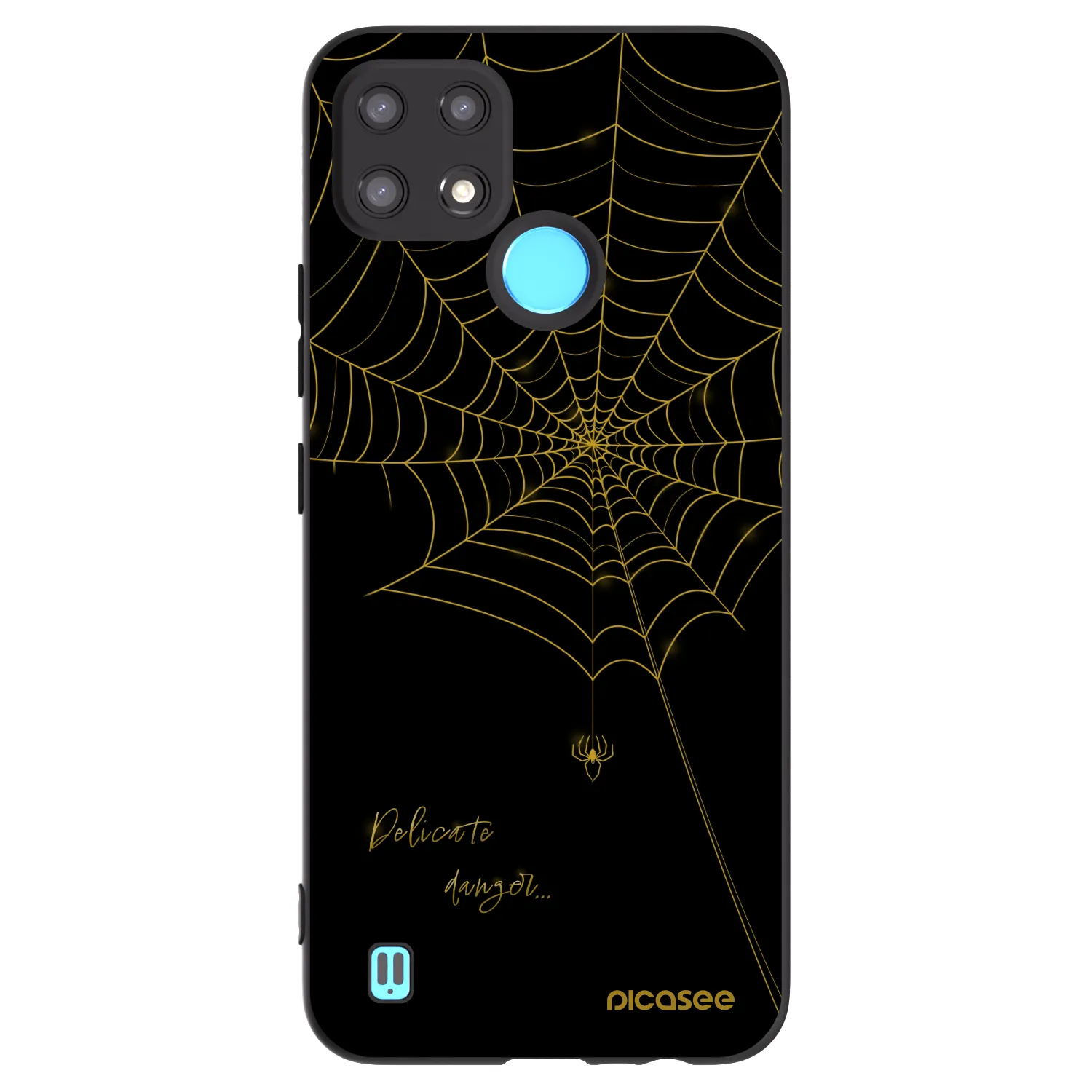 Picasee Μαύρη θήκη σιλικόνης για Realme C21 - Delicate danger