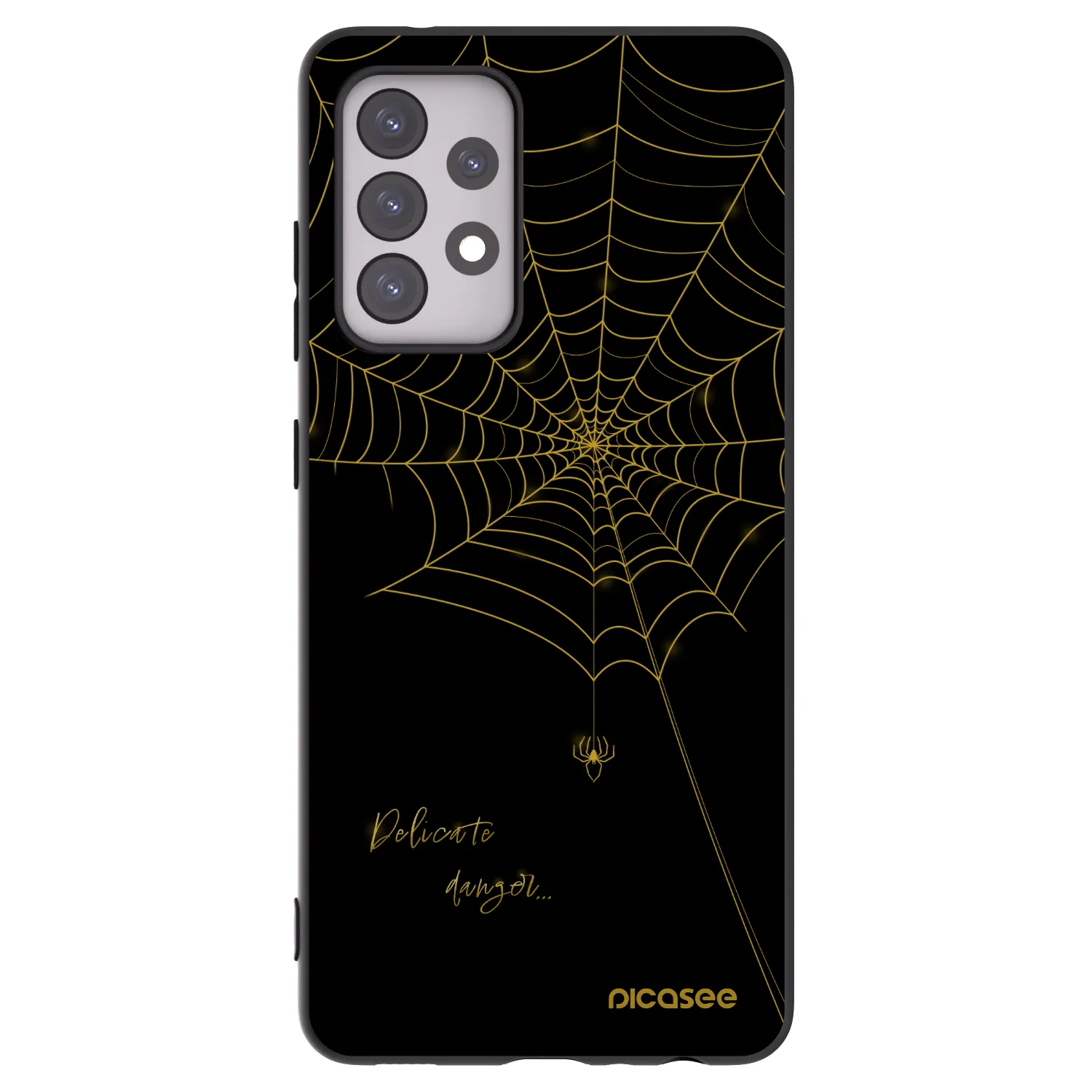 Picasee Μαύρη θήκη σιλικόνης για Samsung Galaxy A52s 5G A528B - Delicate danger