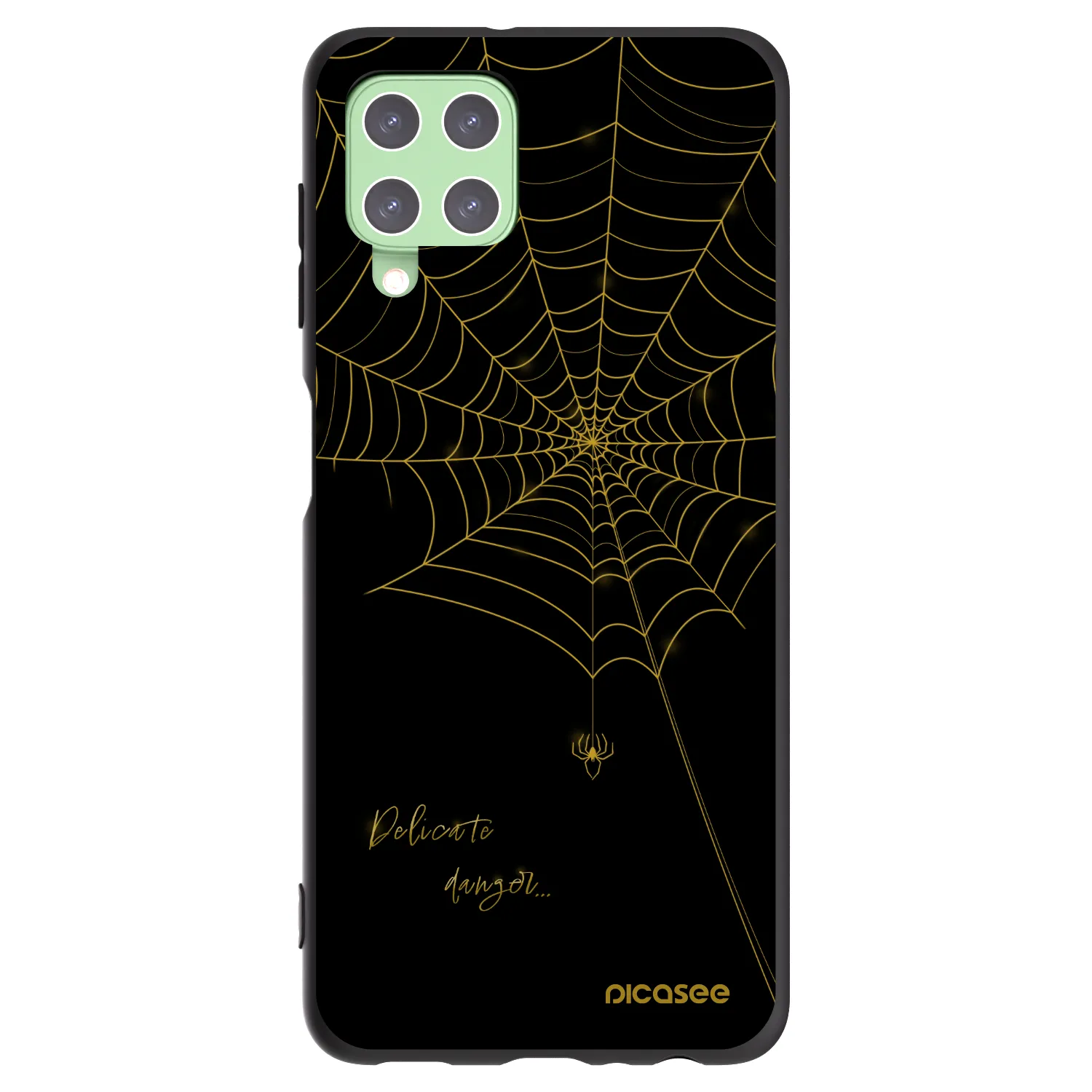 Picasee Μαύρη θήκη σιλικόνης για Samsung Galaxy A22 A225F 4G - Delicate danger