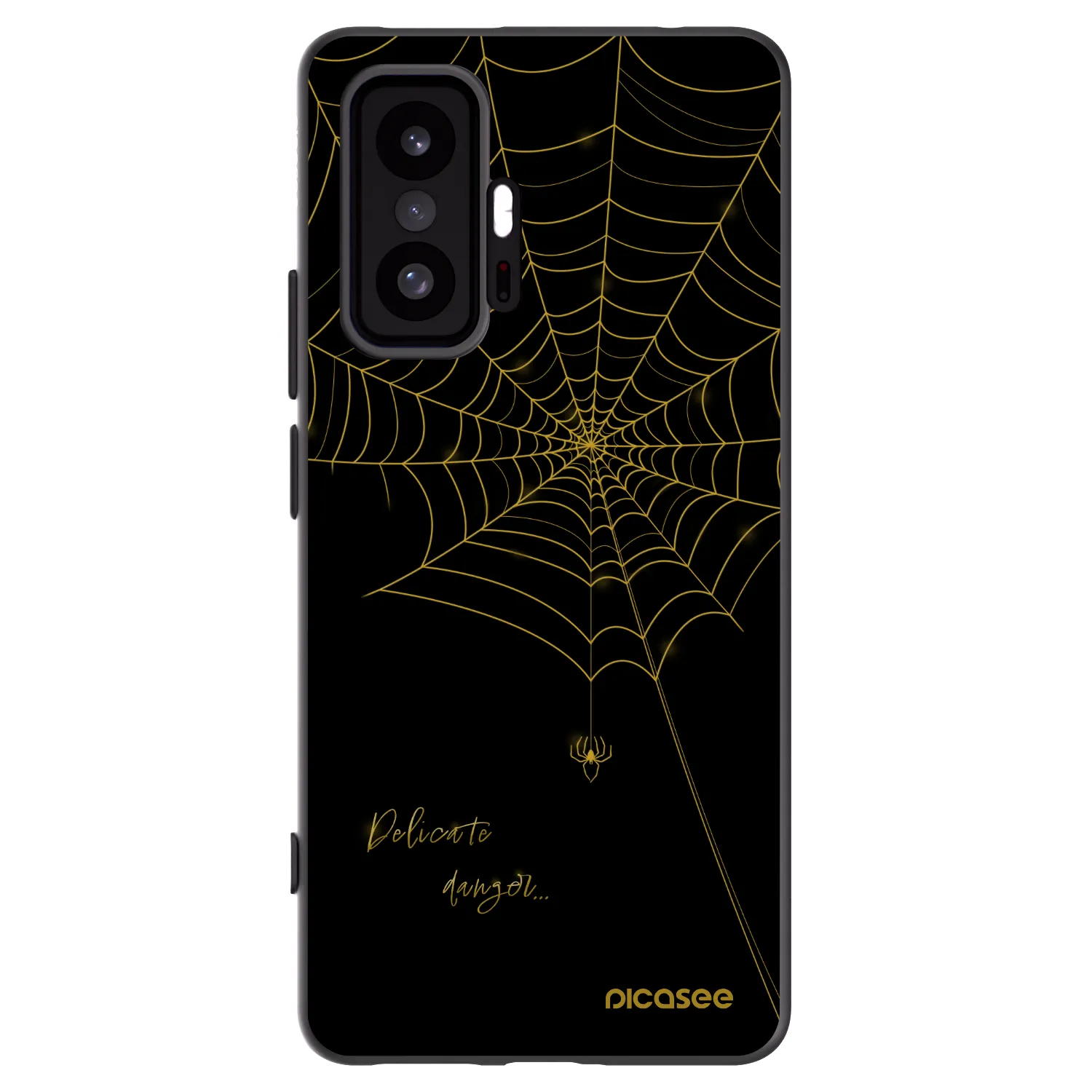 Picasee Μαύρη θήκη σιλικόνης για Xiaomi 11T - Delicate danger