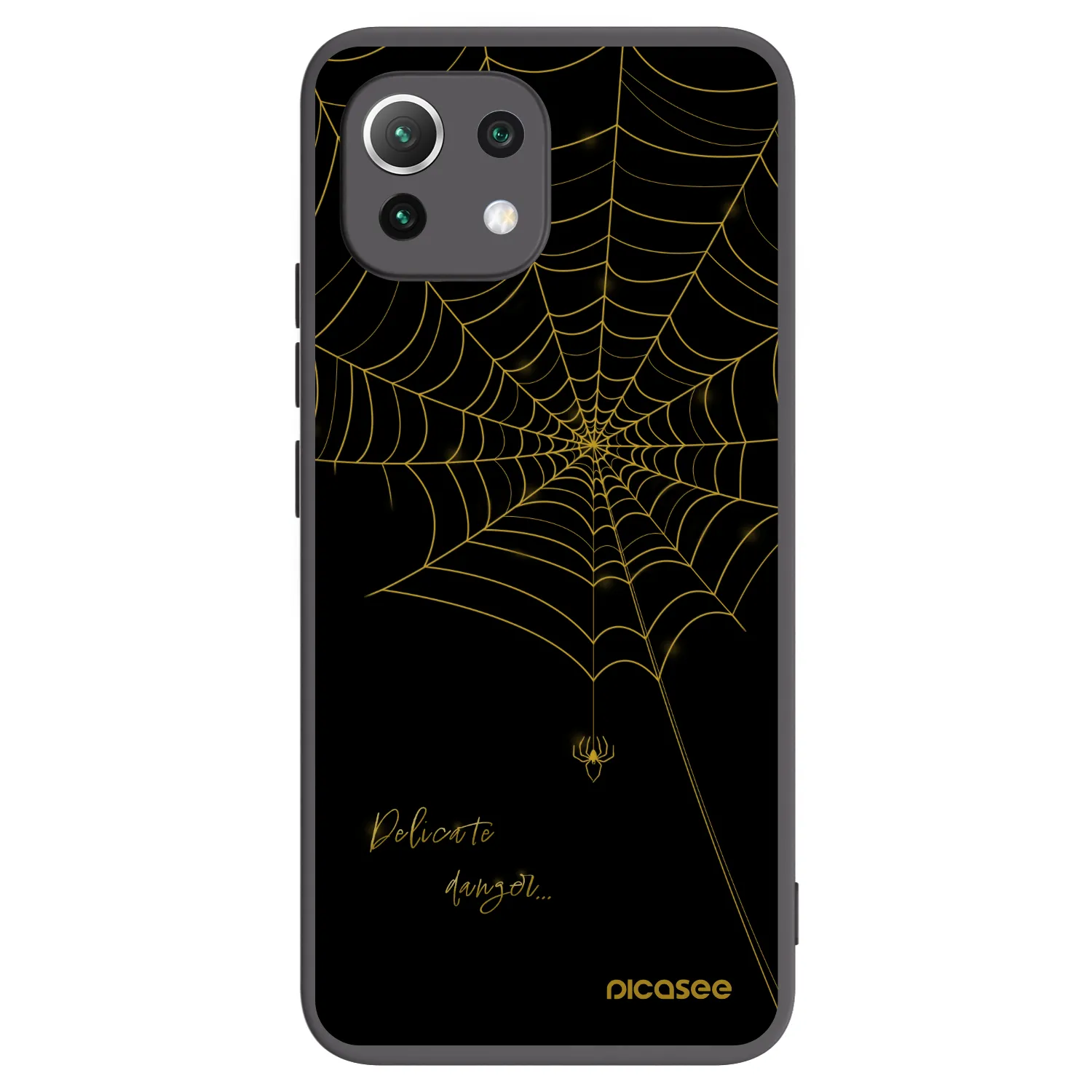 Picasee Μαύρη θήκη σιλικόνης για Xiaomi 11 Lite 5G NE - Delicate danger