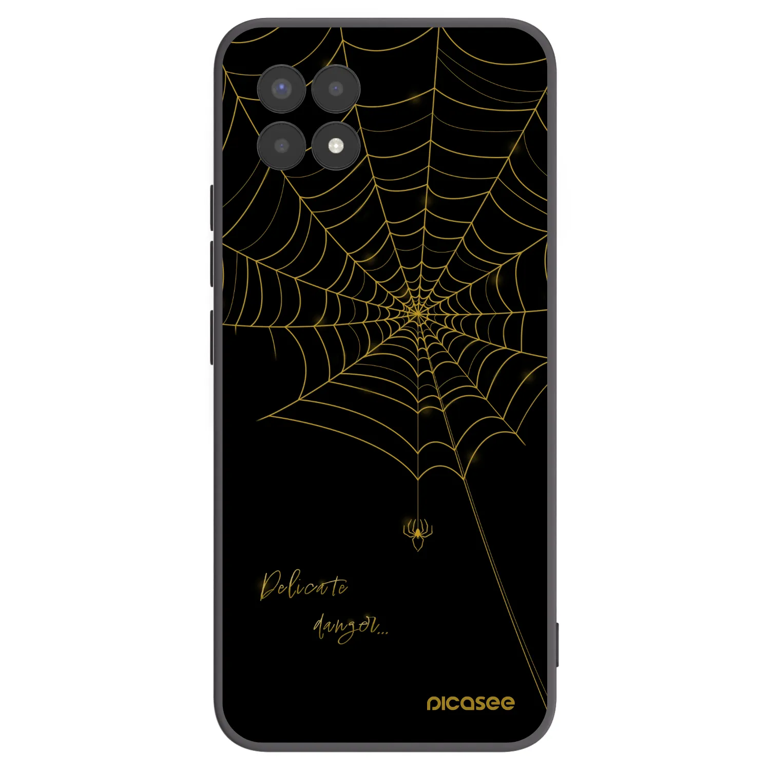 Picasee Μαύρη θήκη σιλικόνης για Realme 8i - Delicate danger