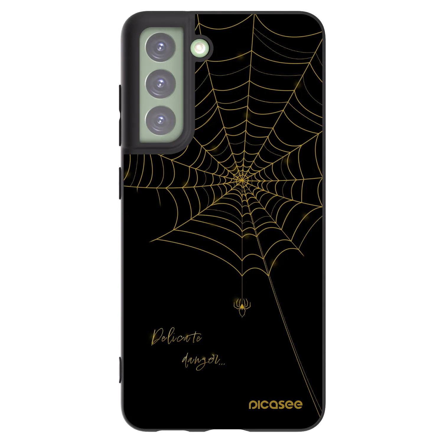 Picasee Μαύρη θήκη σιλικόνης για Samsung Galaxy S21 FE 5G - Delicate danger