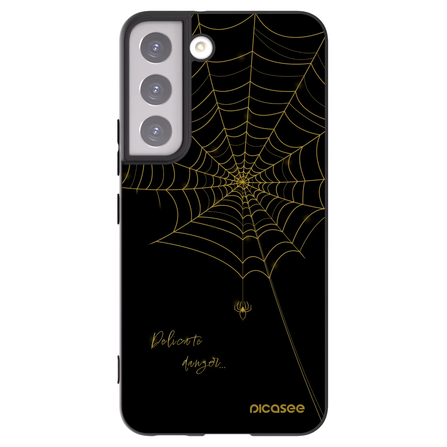 Picasee Μαύρη θήκη σιλικόνης για Samsung Galaxy S22 5G - Delicate danger