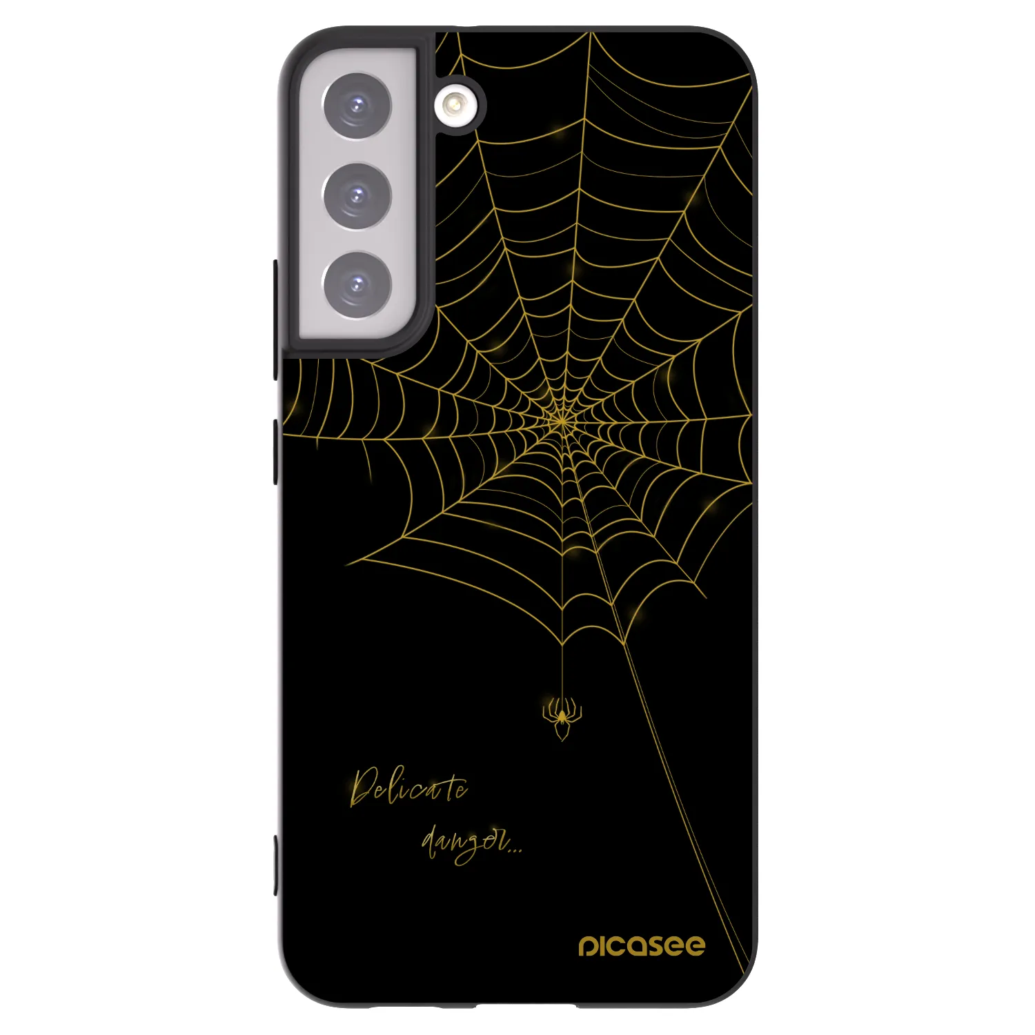 Picasee Μαύρη θήκη σιλικόνης για Samsung Galaxy S22+ 5G - Delicate danger