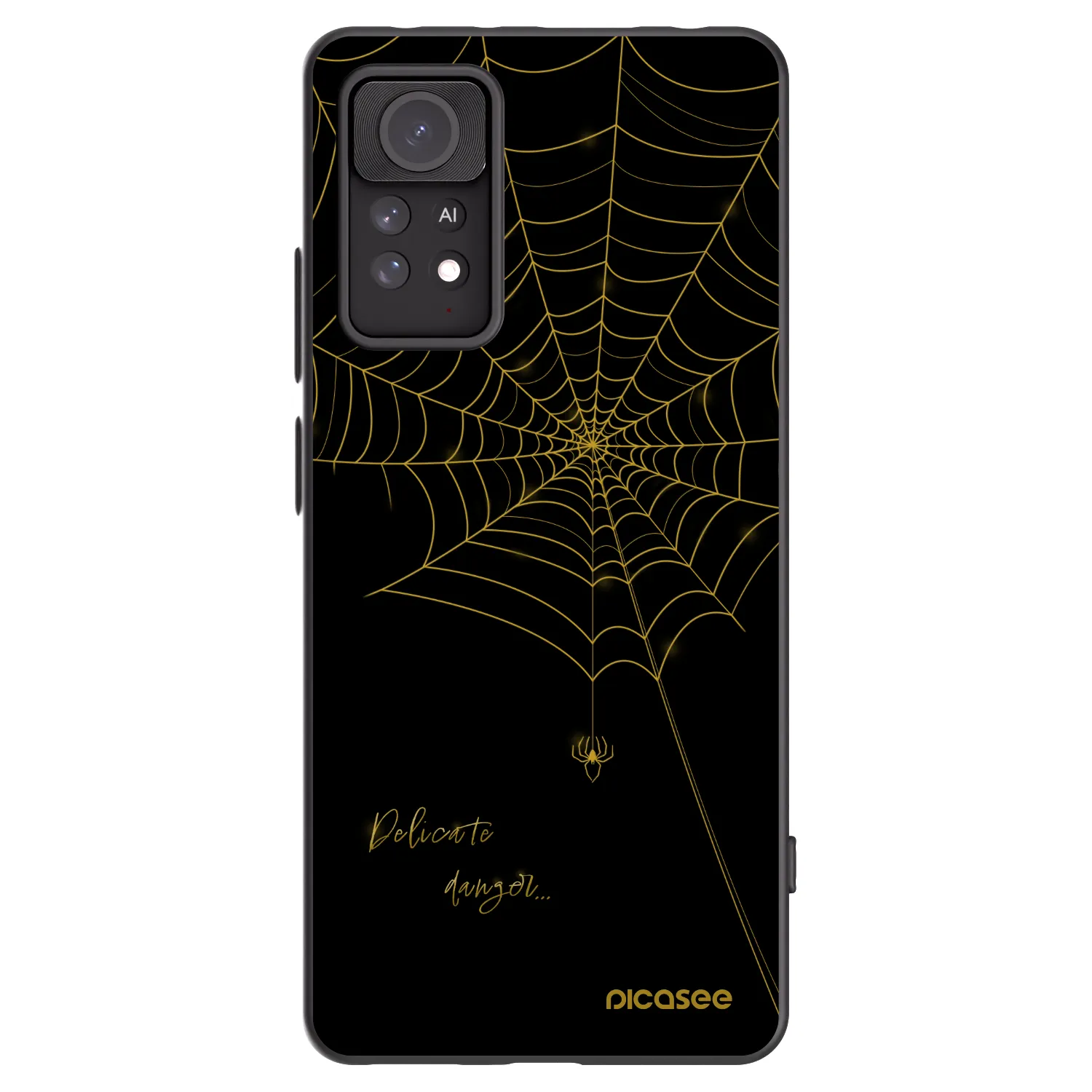 Picasee Μαύρη θήκη σιλικόνης για Xiaomi Redmi Note 11 Pro - Delicate danger