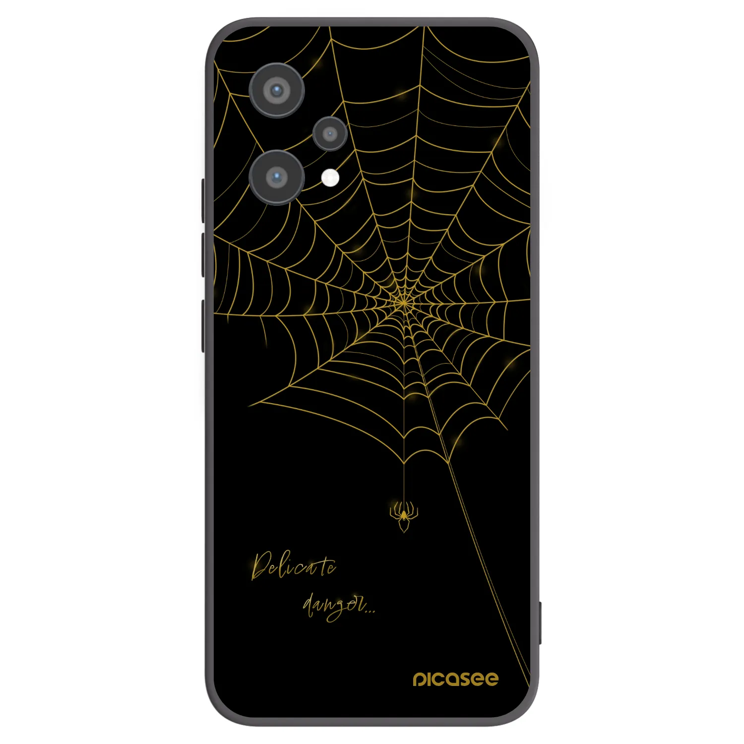 Picasee Μαύρη θήκη σιλικόνης για Realme 9 Pro 5G - Delicate danger