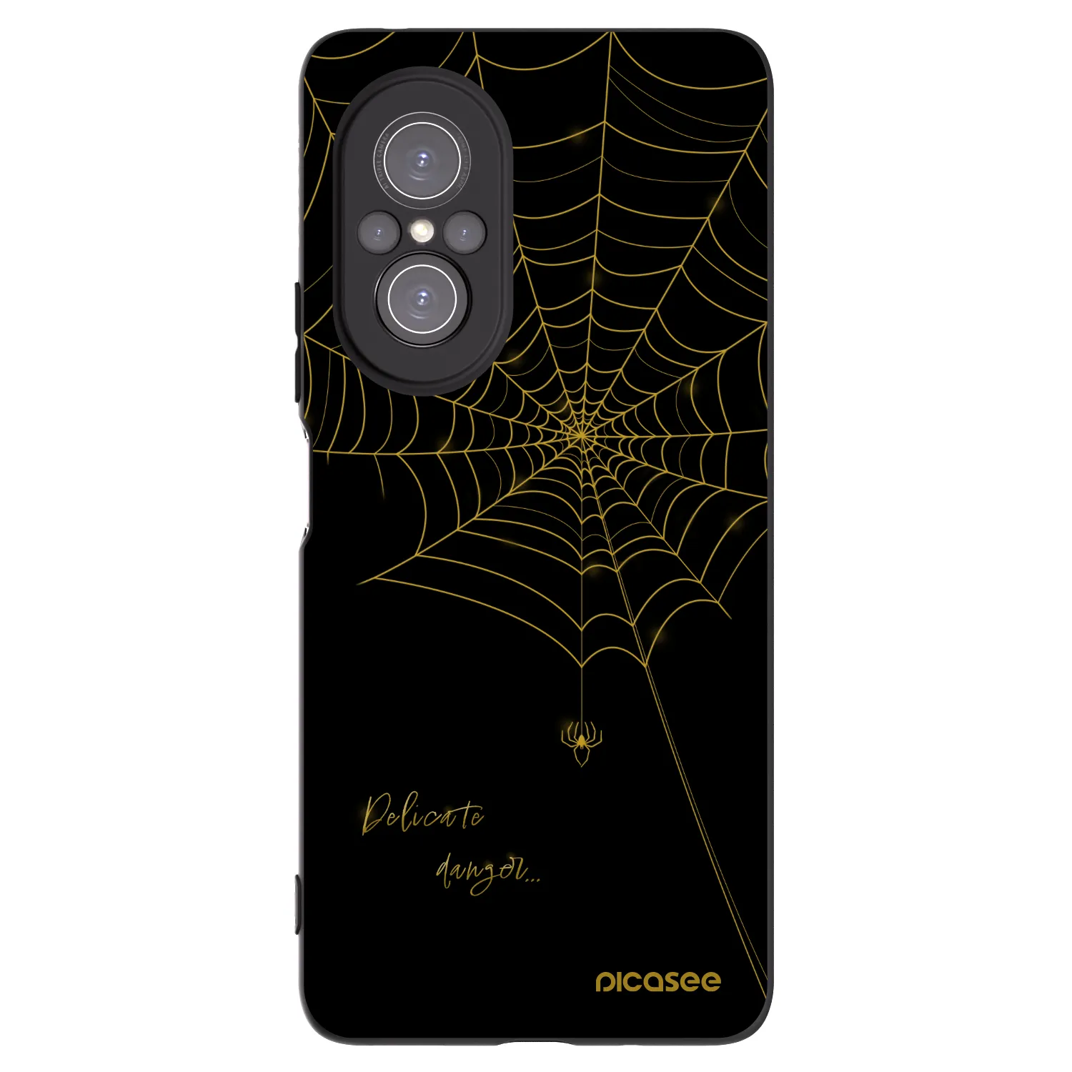 Picasee Μαύρη θήκη σιλικόνης για Huawei Nova 9 SE - Delicate danger