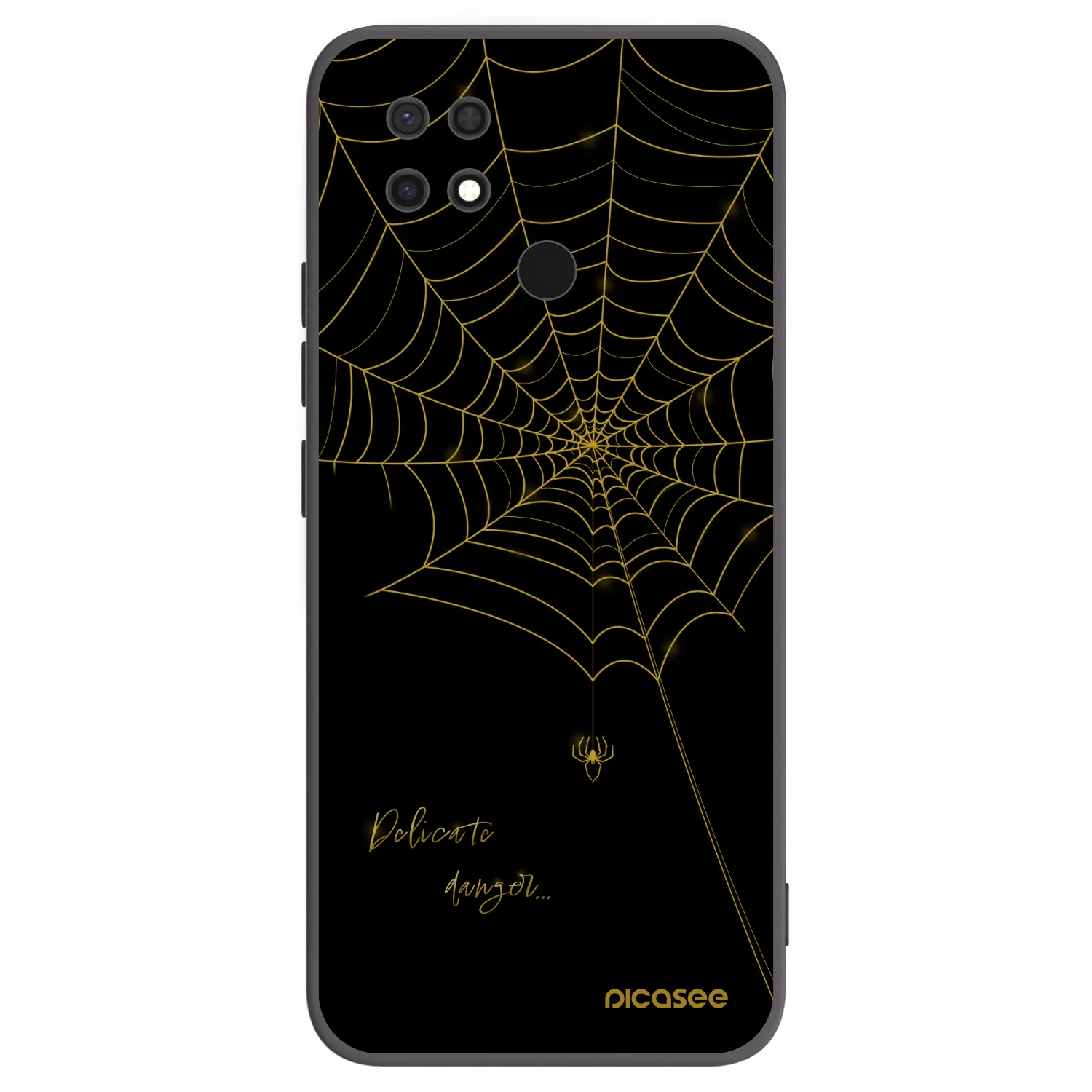 Picasee Μαύρη θήκη σιλικόνης για Xiaomi Redmi 10C - Delicate danger