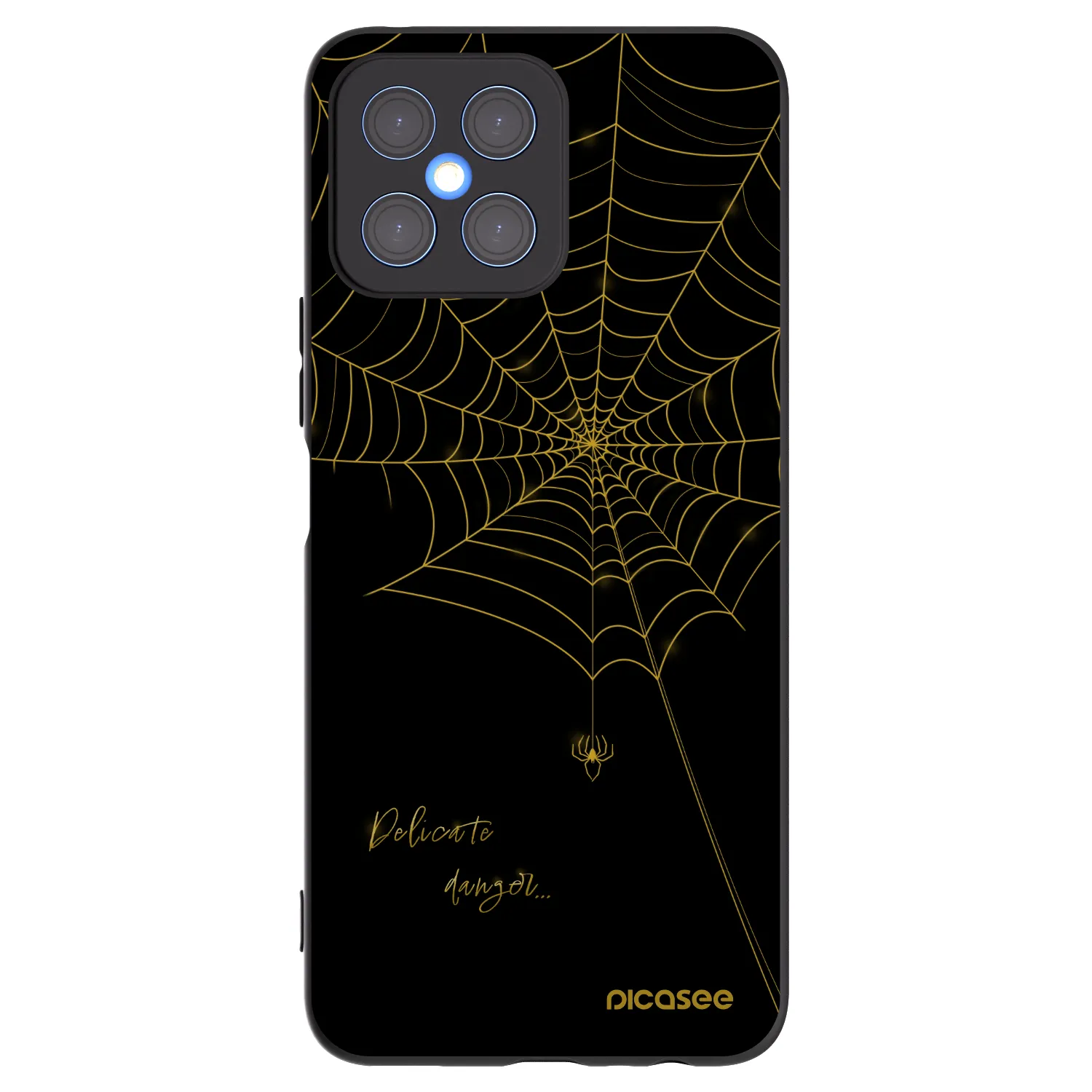 Picasee Μαύρη θήκη σιλικόνης για Honor X8 4G - Delicate danger
