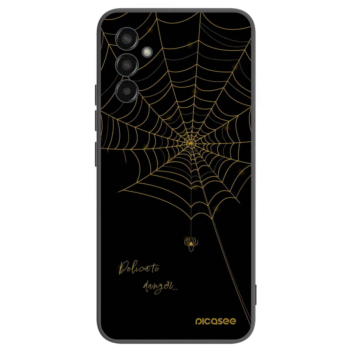 Picasee Μαύρη θήκη σιλικόνης για Samsung Galaxy M13 M135F - Delicate danger