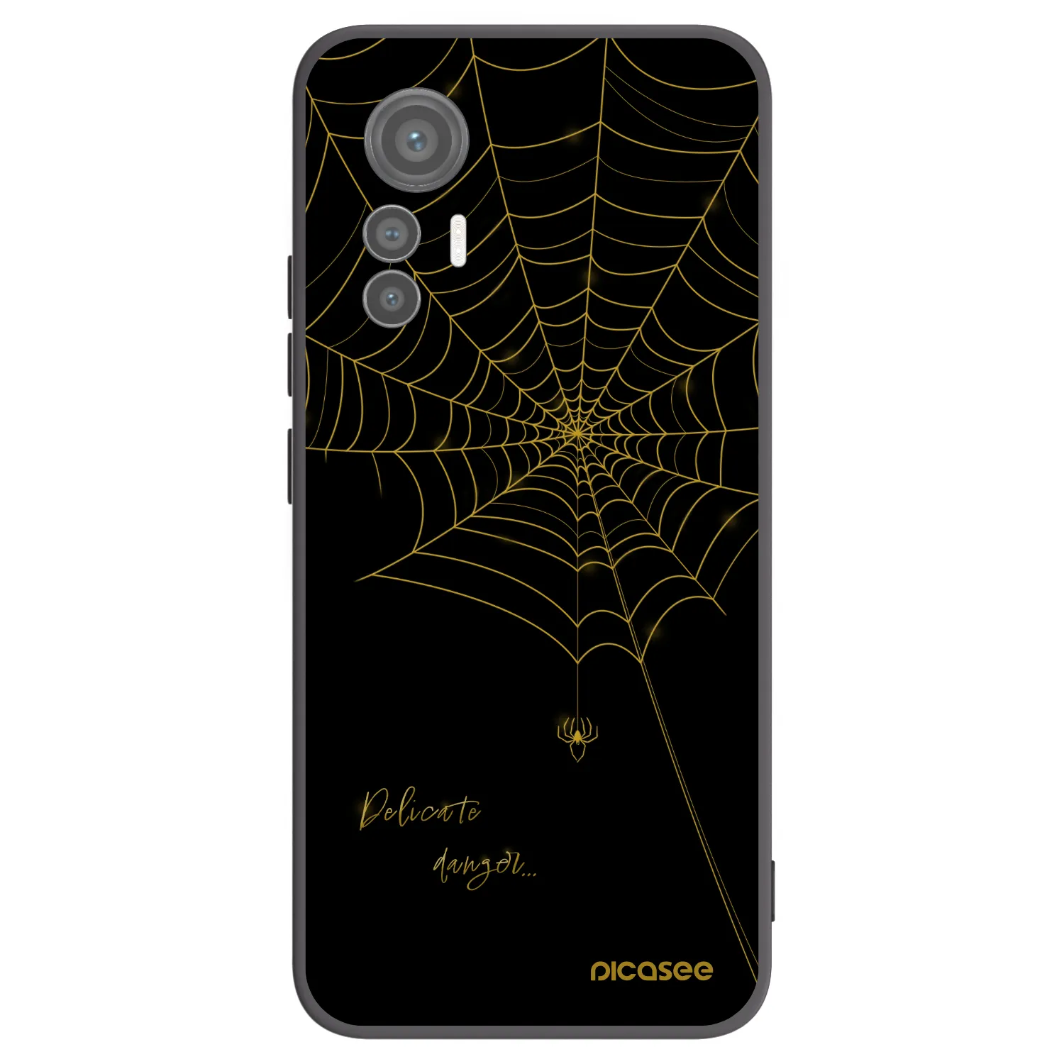 Picasee Μαύρη θήκη σιλικόνης για Xiaomi 12 Lite - Delicate danger