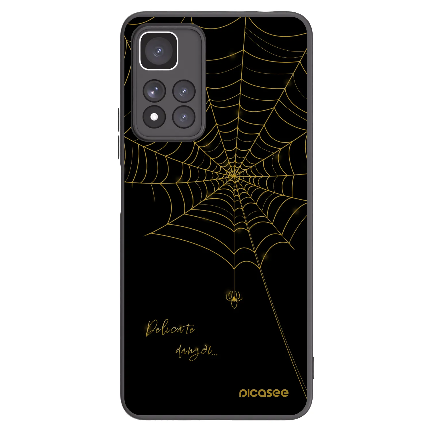 Picasee Μαύρη θήκη σιλικόνης για Xiaomi Redmi Note 11 Pro+ 5G - Delicate danger