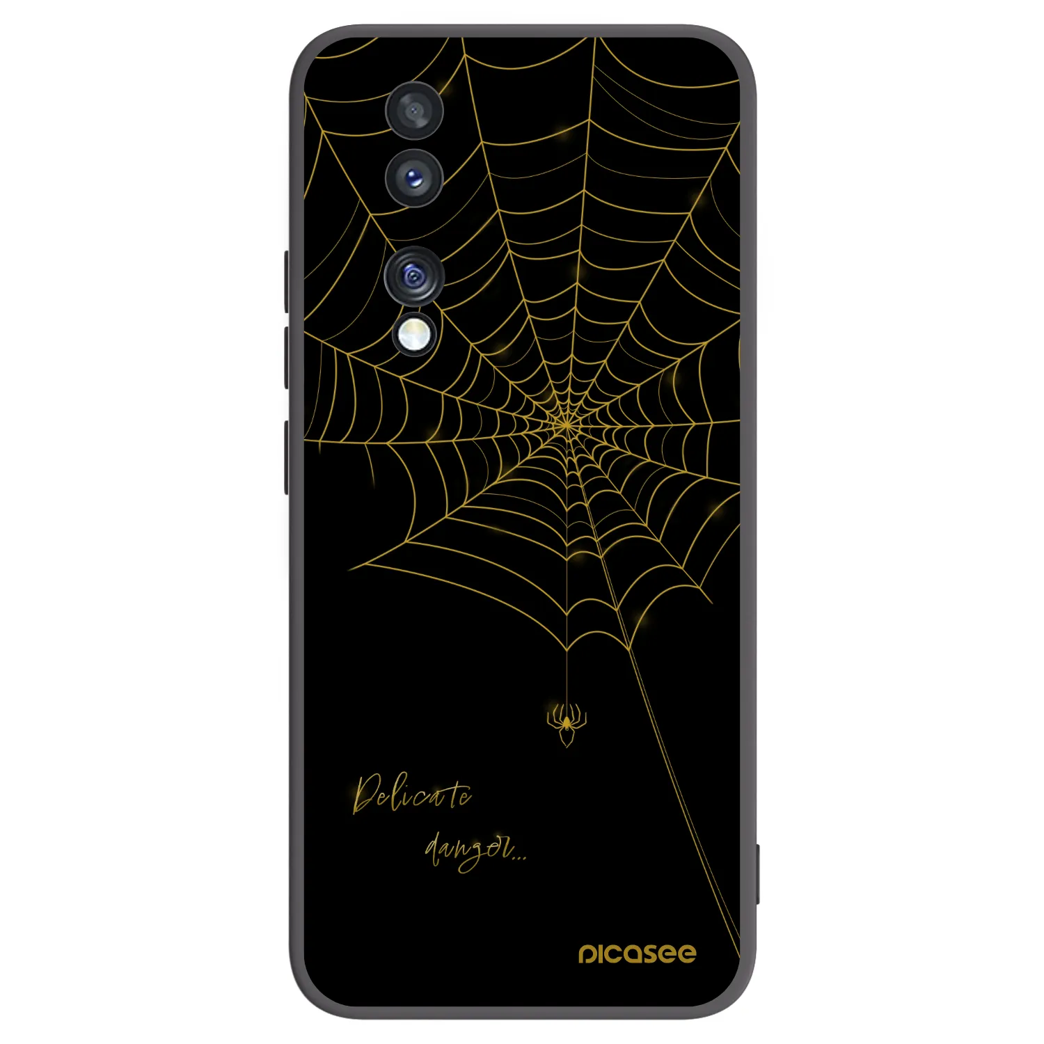 Picasee Μαύρη θήκη σιλικόνης για Honor 70 - Delicate danger