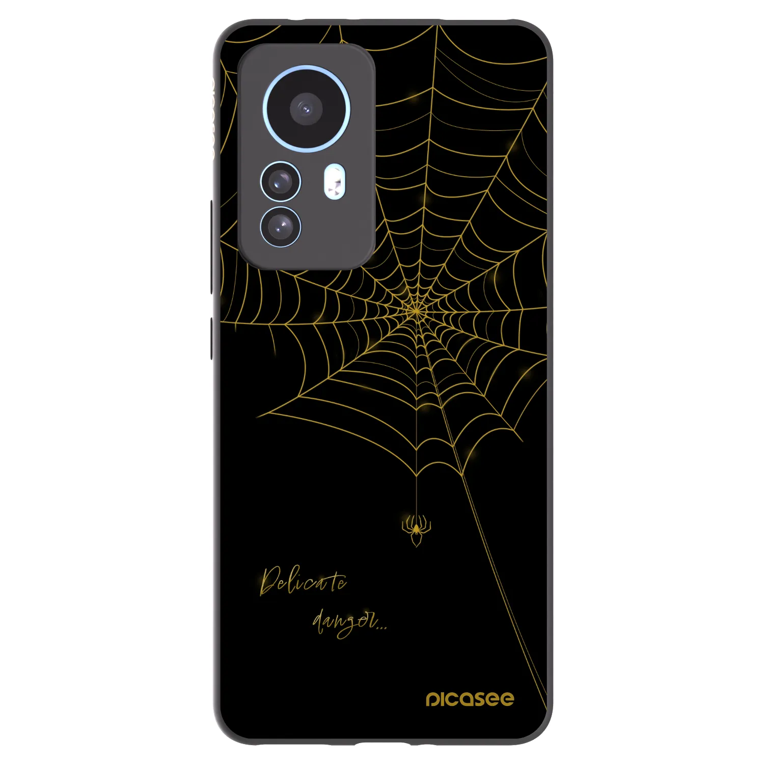Picasee Μαύρη θήκη σιλικόνης για Xiaomi 12T - Delicate danger