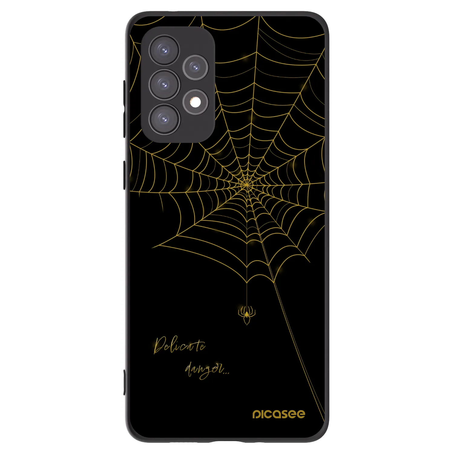 Picasee Μαύρη θήκη σιλικόνης για Samsung Galaxy A73 5G - Delicate danger