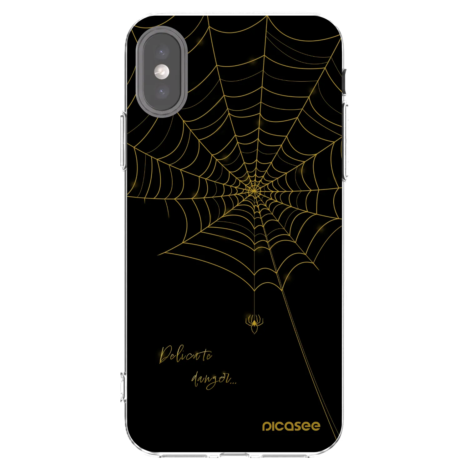 Picasee διαφανής θήκη σιλικόνης Apple iPhone X/XS - Delicate danger
