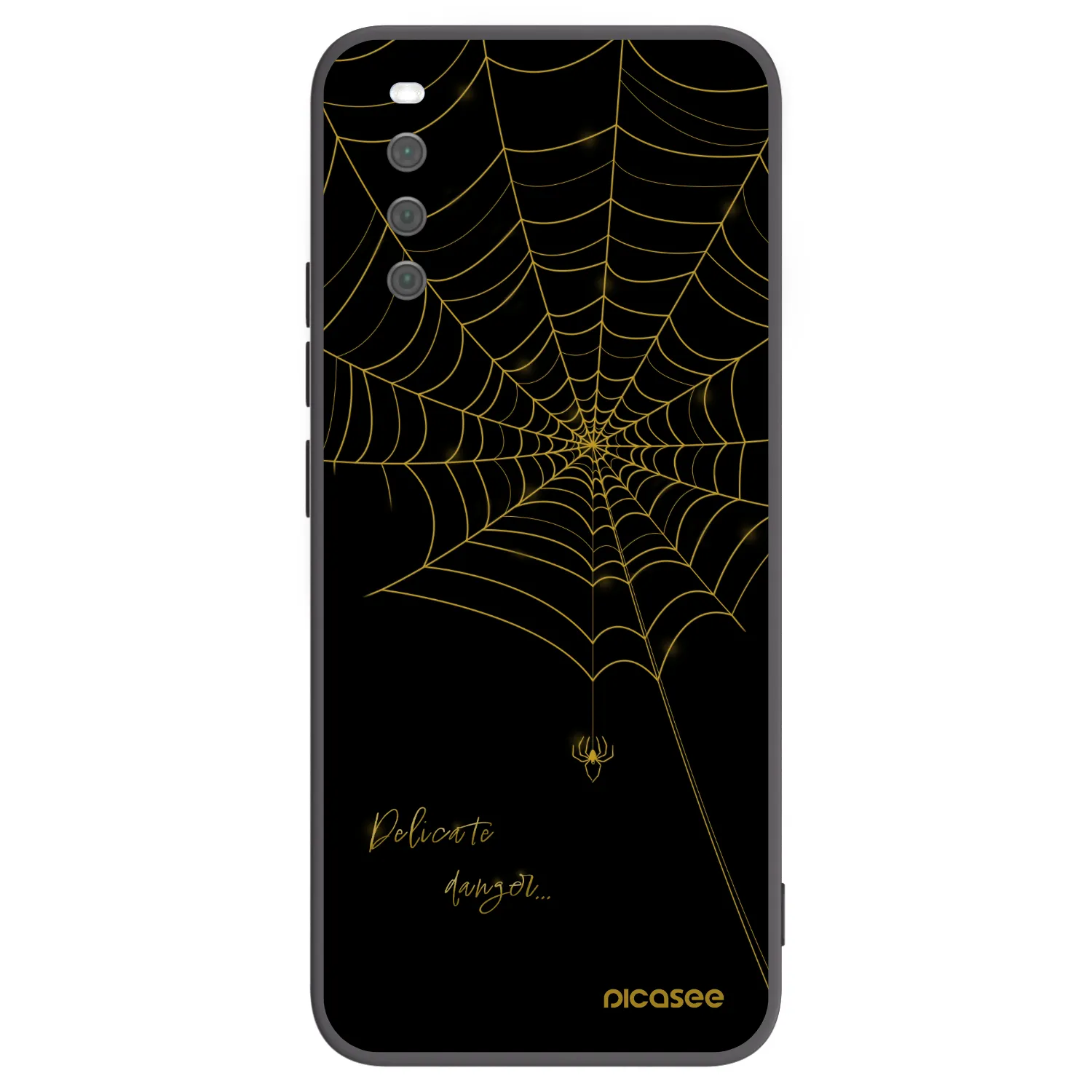 Picasee Μαύρη θήκη σιλικόνης για Sony Xperia 10 III - Delicate danger