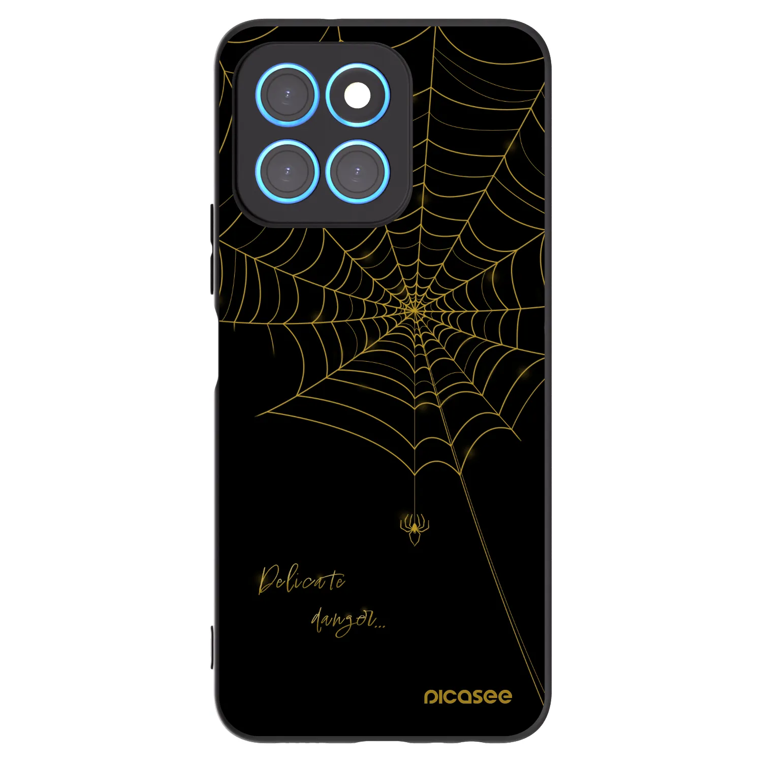 Picasee Μαύρη θήκη σιλικόνης για Honor X8 5G - Delicate danger