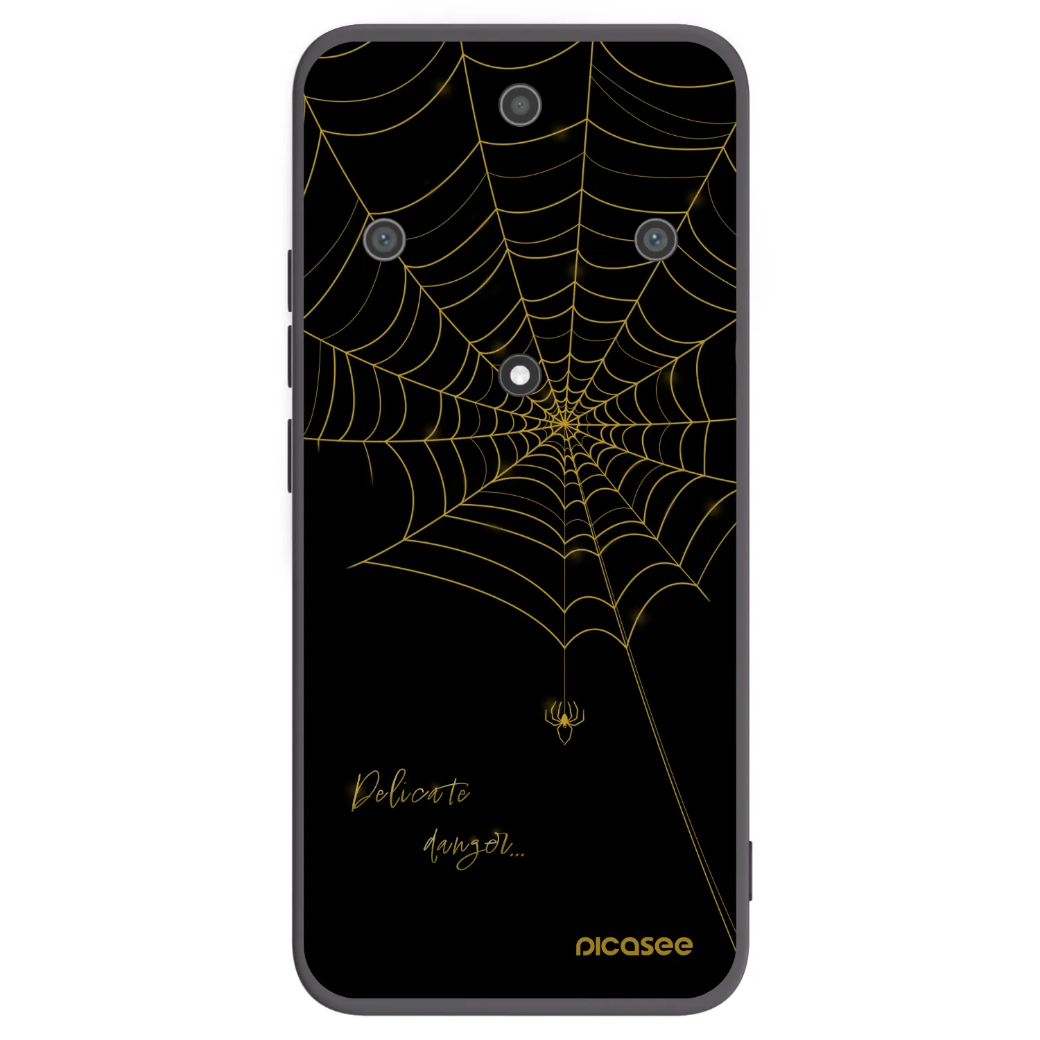 Picasee Μαύρη θήκη σιλικόνης για Honor Magic5 Lite 5G - Delicate danger