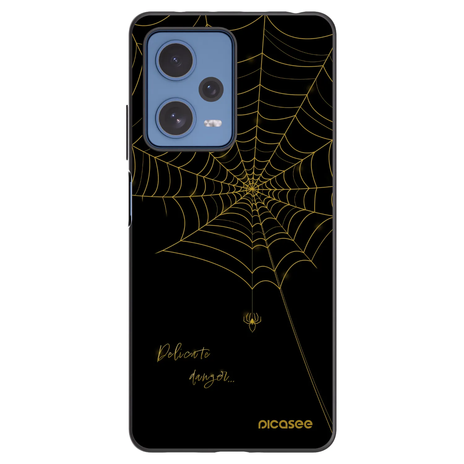 Picasee Μαύρη θήκη σιλικόνης για Xiaomi Redmi Note 12 Pro 5G - Delicate danger