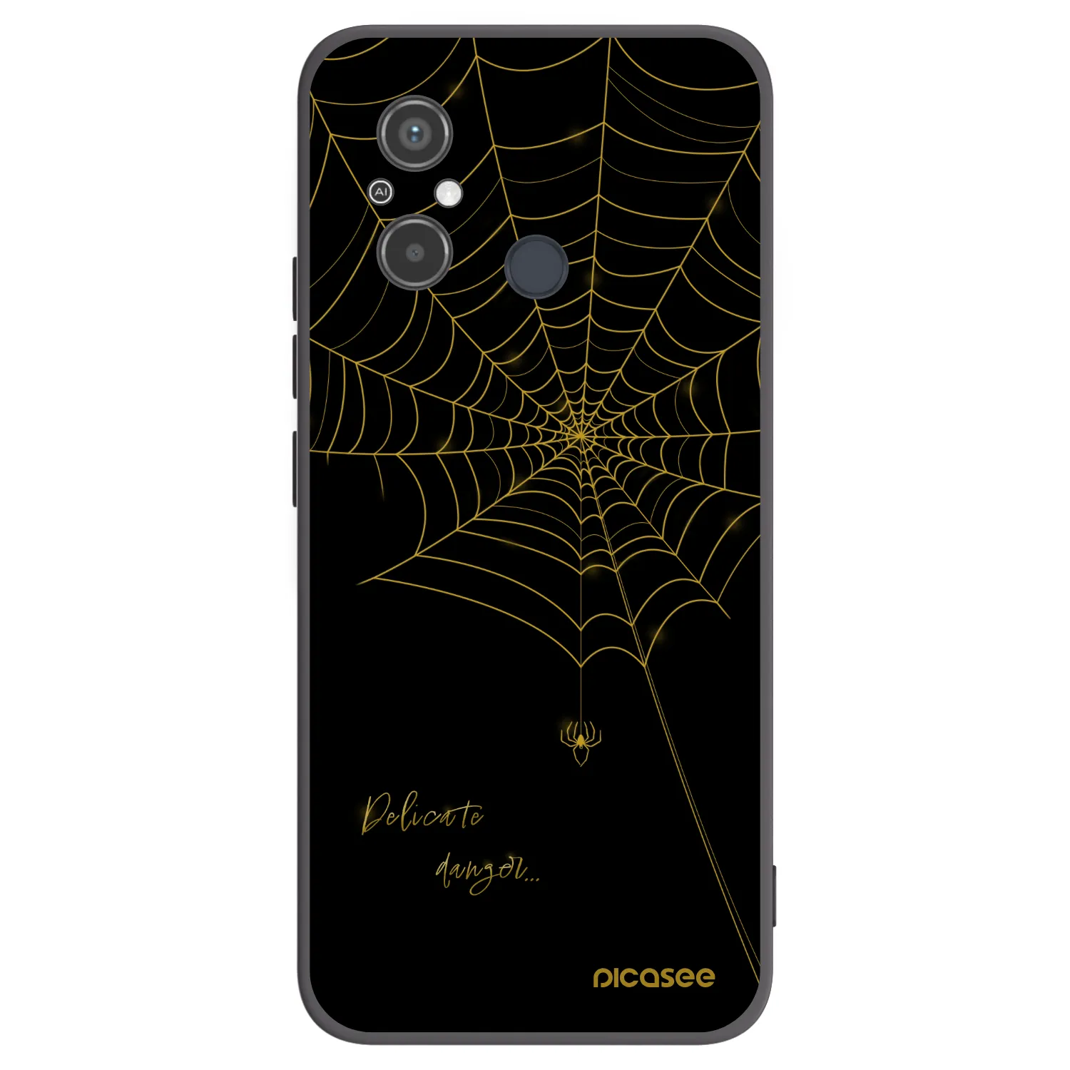 Picasee Μαύρη θήκη σιλικόνης για Xiaomi Redmi 12C - Delicate danger