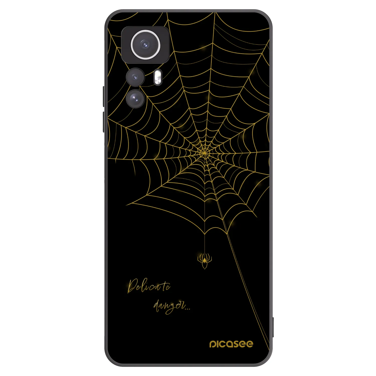 Picasee Μαύρη θήκη σιλικόνης για Xiaomi Redmi Note 12S - Delicate danger
