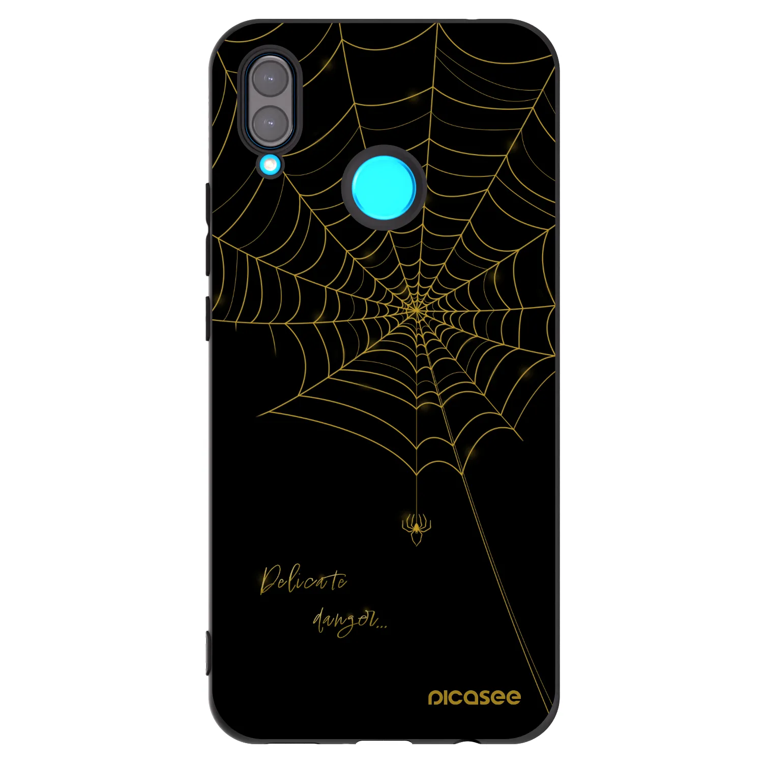 Picasee Μαύρη θήκη σιλικόνης για Huawei Nova 3 - Delicate danger