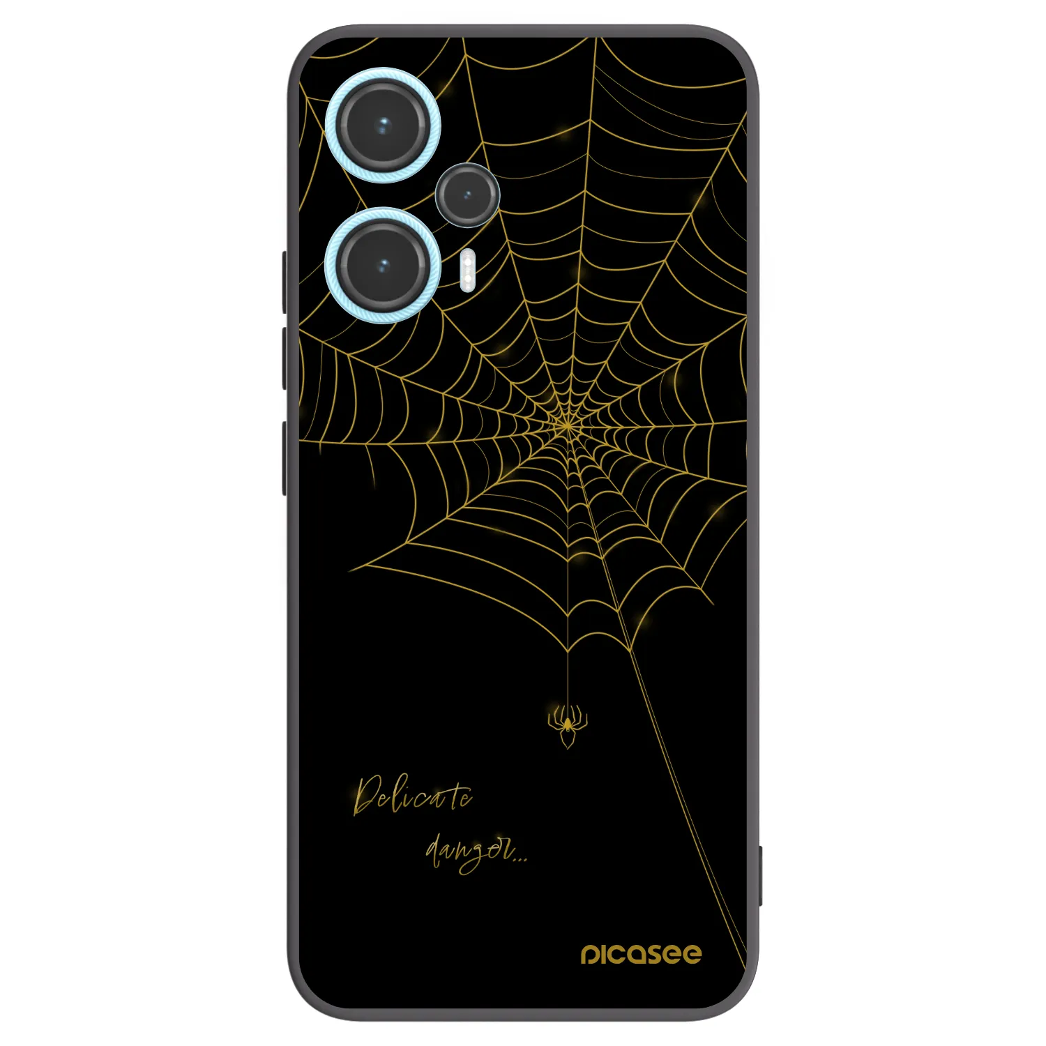 Picasee Μαύρη θήκη σιλικόνης για Xiaomi Poco F5 - Delicate danger