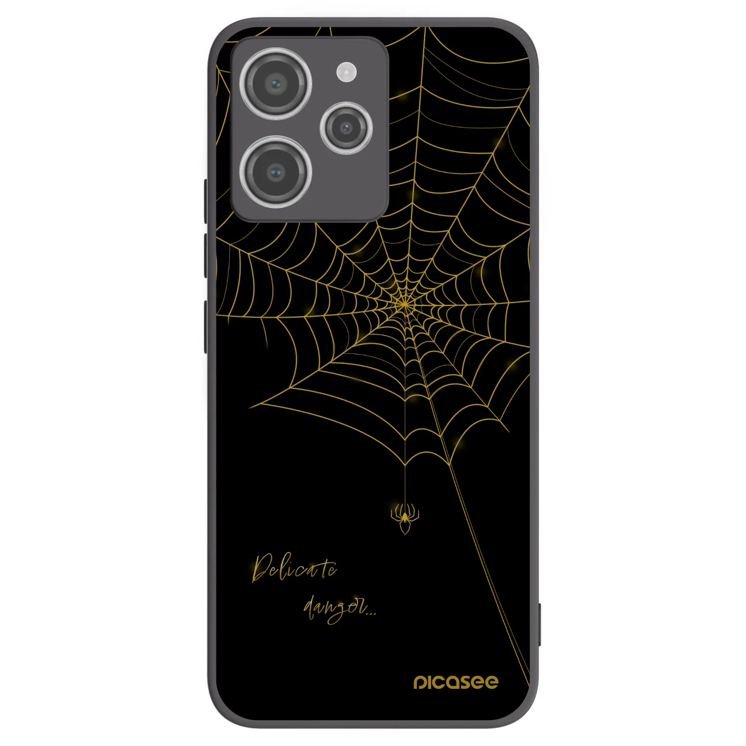 Picasee Μαύρη θήκη σιλικόνης για Xiaomi Redmi 12 4G - Delicate danger