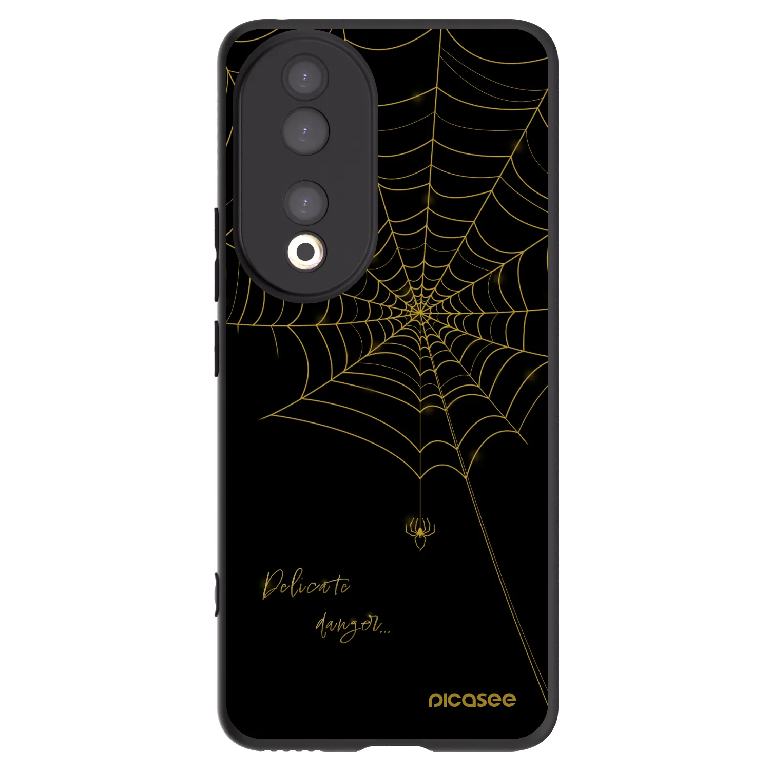 Picasee Μαύρη θήκη σιλικόνης για Honor 90 5G - Delicate danger