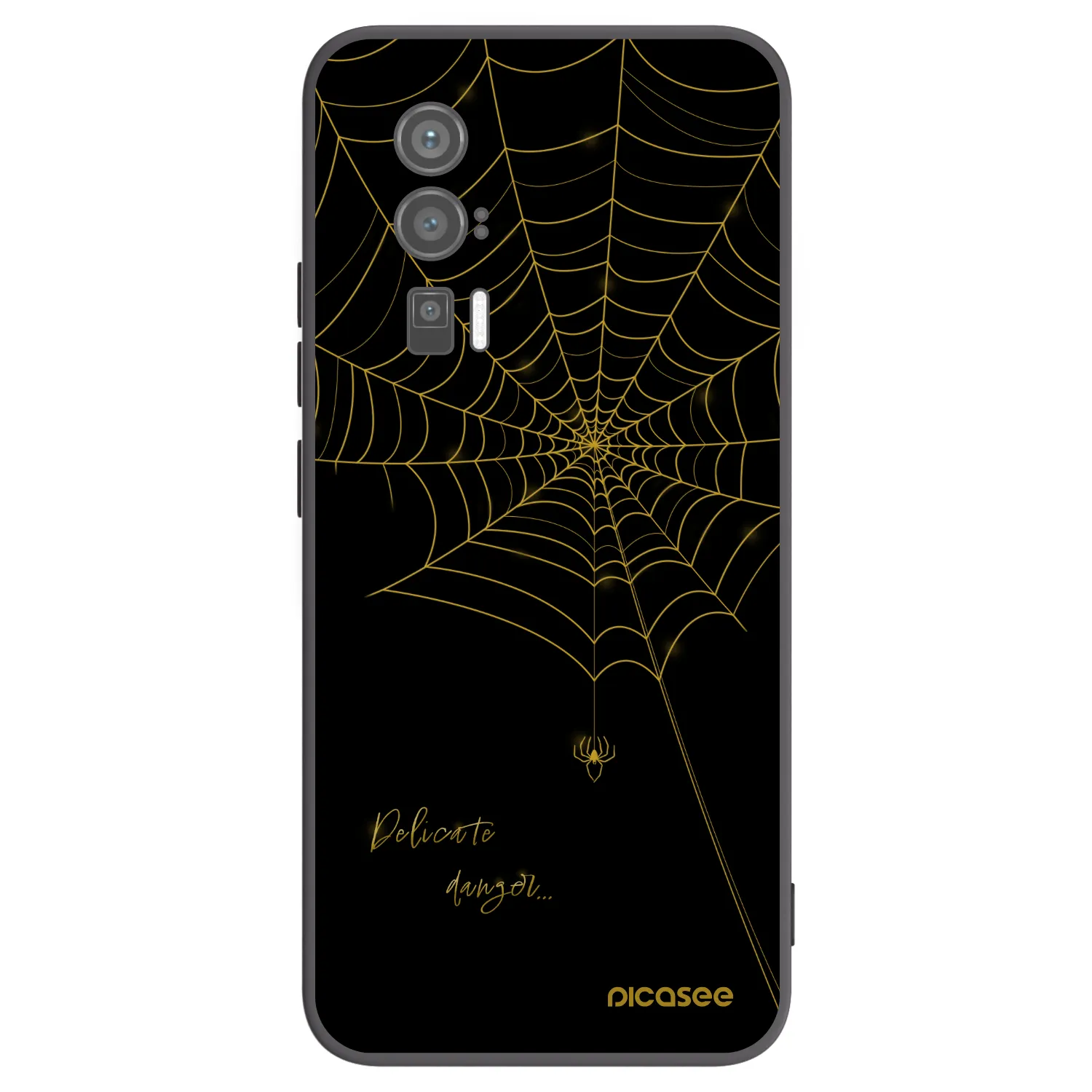 Picasee Μαύρη θήκη σιλικόνης για Xiaomi Poco F5 Pro 5G - Delicate danger