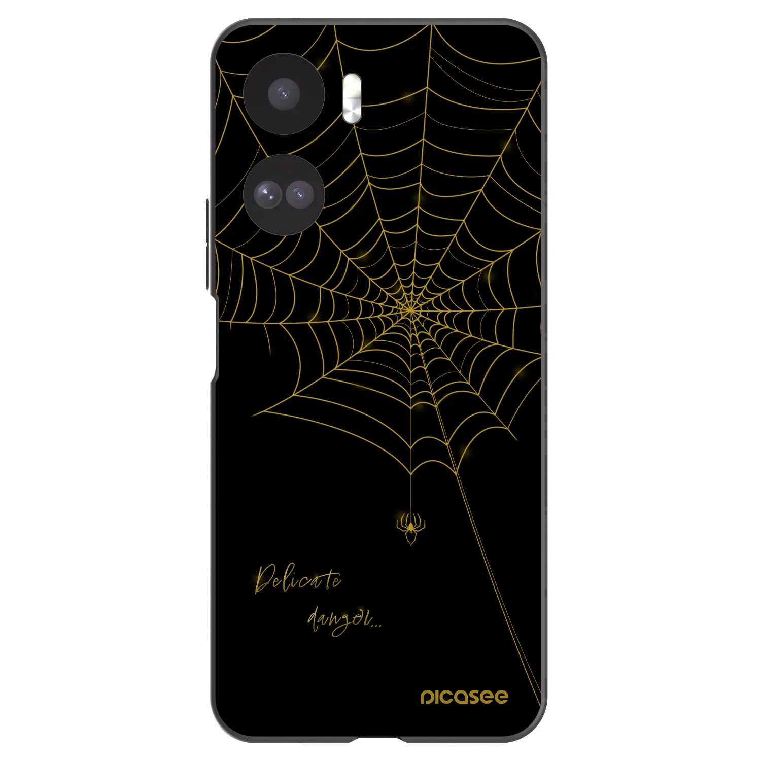 Picasee Μαύρη θήκη σιλικόνης για Honor 90 Lite 5G - Delicate danger