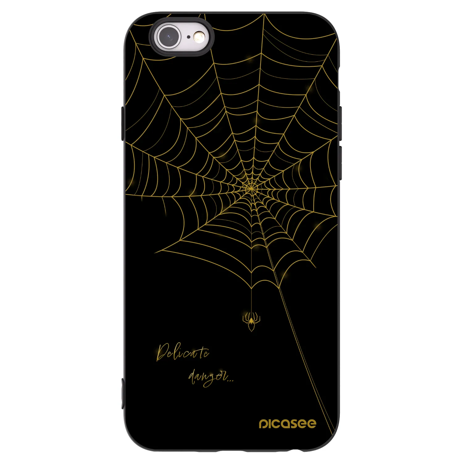 Picasee Μαύρη θήκη σιλικόνης για Apple iPhone 6/6S - Delicate danger