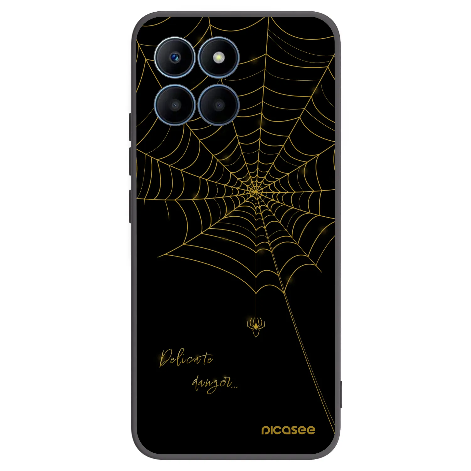 Picasee Μαύρη θήκη σιλικόνης για Honor 70 Lite - Delicate danger