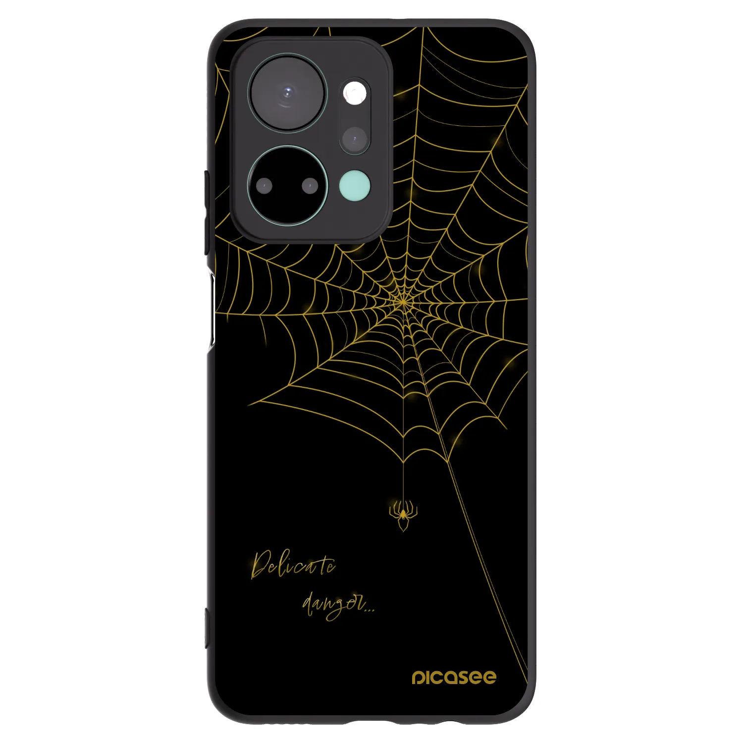 Picasee Μαύρη θήκη σιλικόνης για Honor X7a - Delicate danger