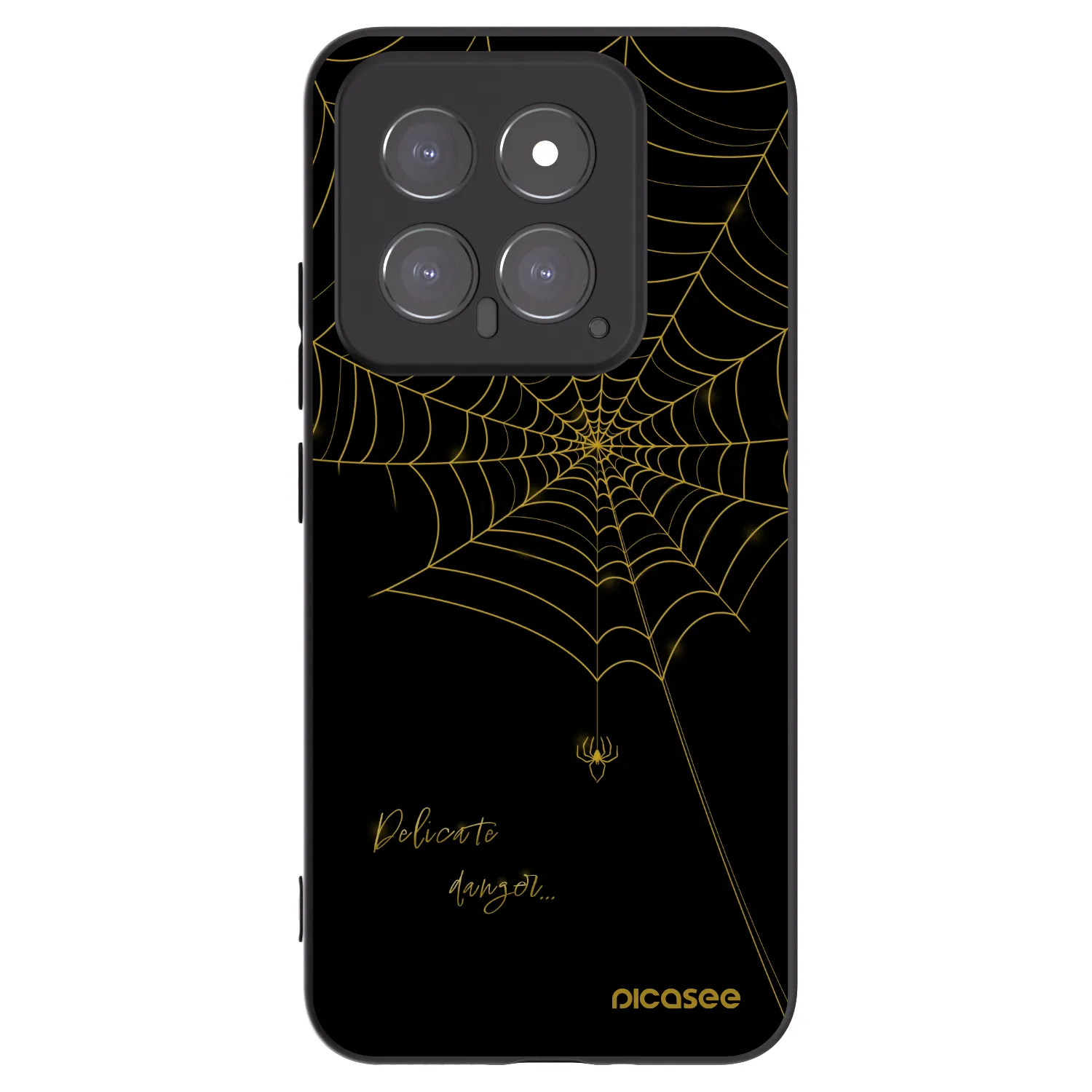 Picasee Μαύρη θήκη σιλικόνης για Xiaomi 14 - Delicate danger