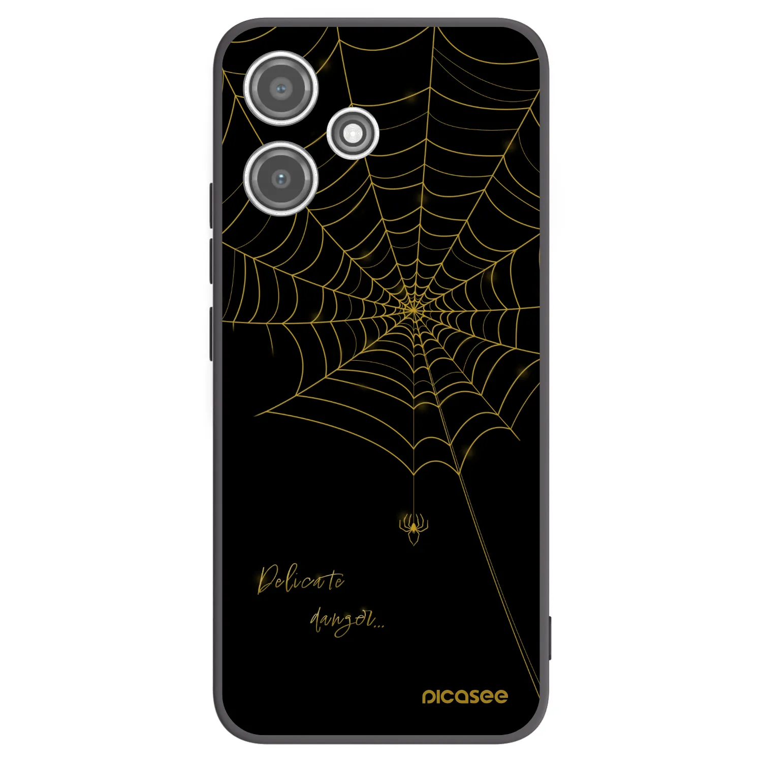 Picasee Μαύρη θήκη σιλικόνης για Xiaomi Redmi 12 5G - Delicate danger