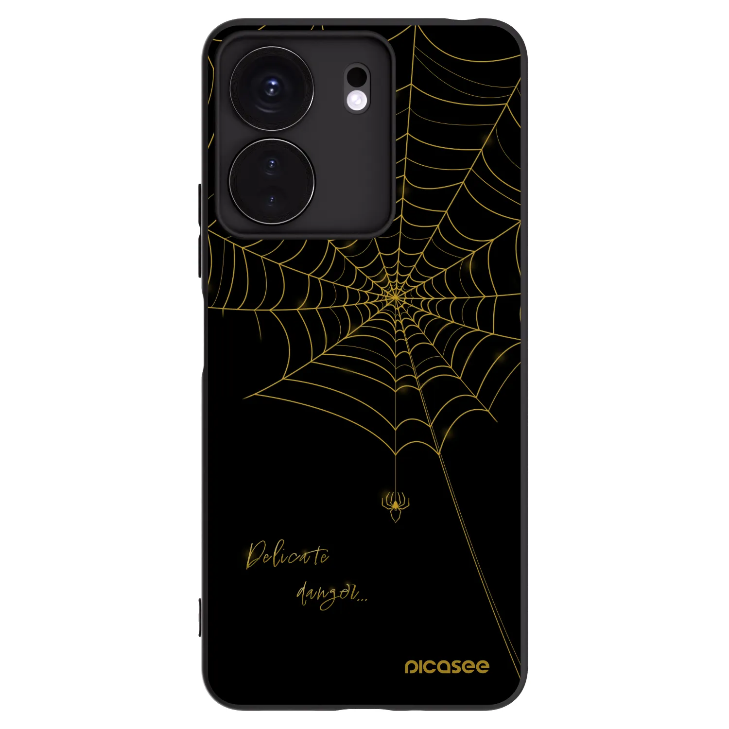 Picasee Μαύρη θήκη σιλικόνης για Xiaomi Redmi 13C 4G - Delicate danger
