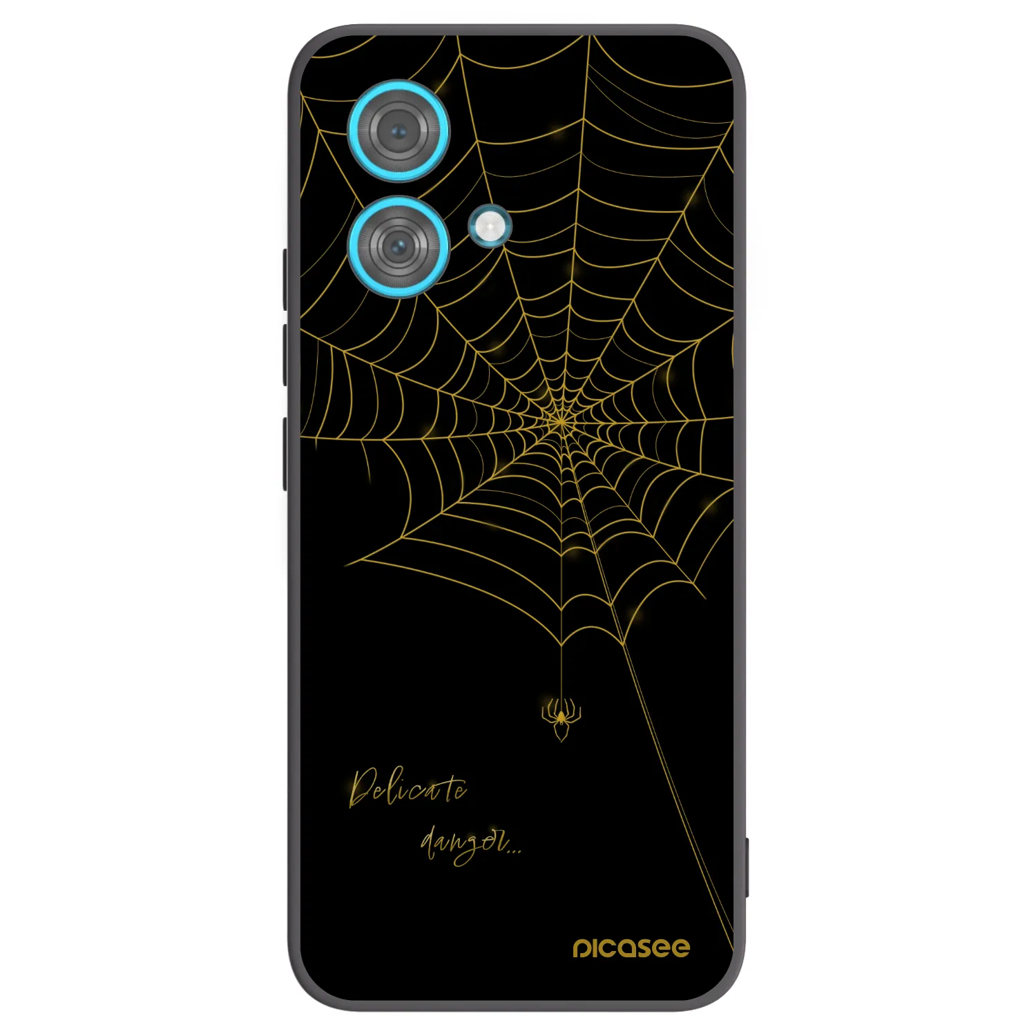 Picasee Μαύρη θήκη σιλικόνης για Motorola Edge 40 Neo - Delicate danger