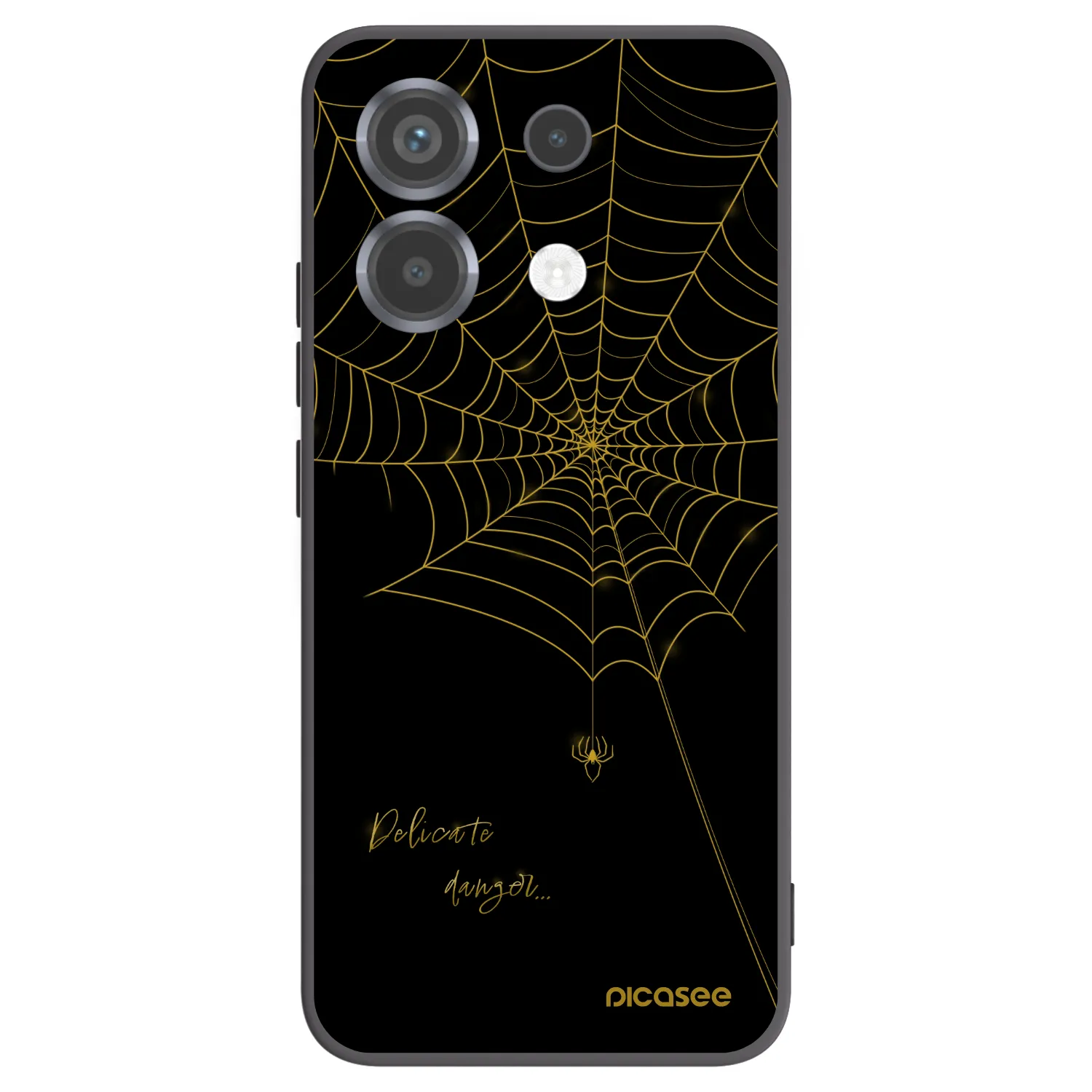 Picasee Μαύρη θήκη σιλικόνης για Xiaomi Poco X6 - Delicate danger