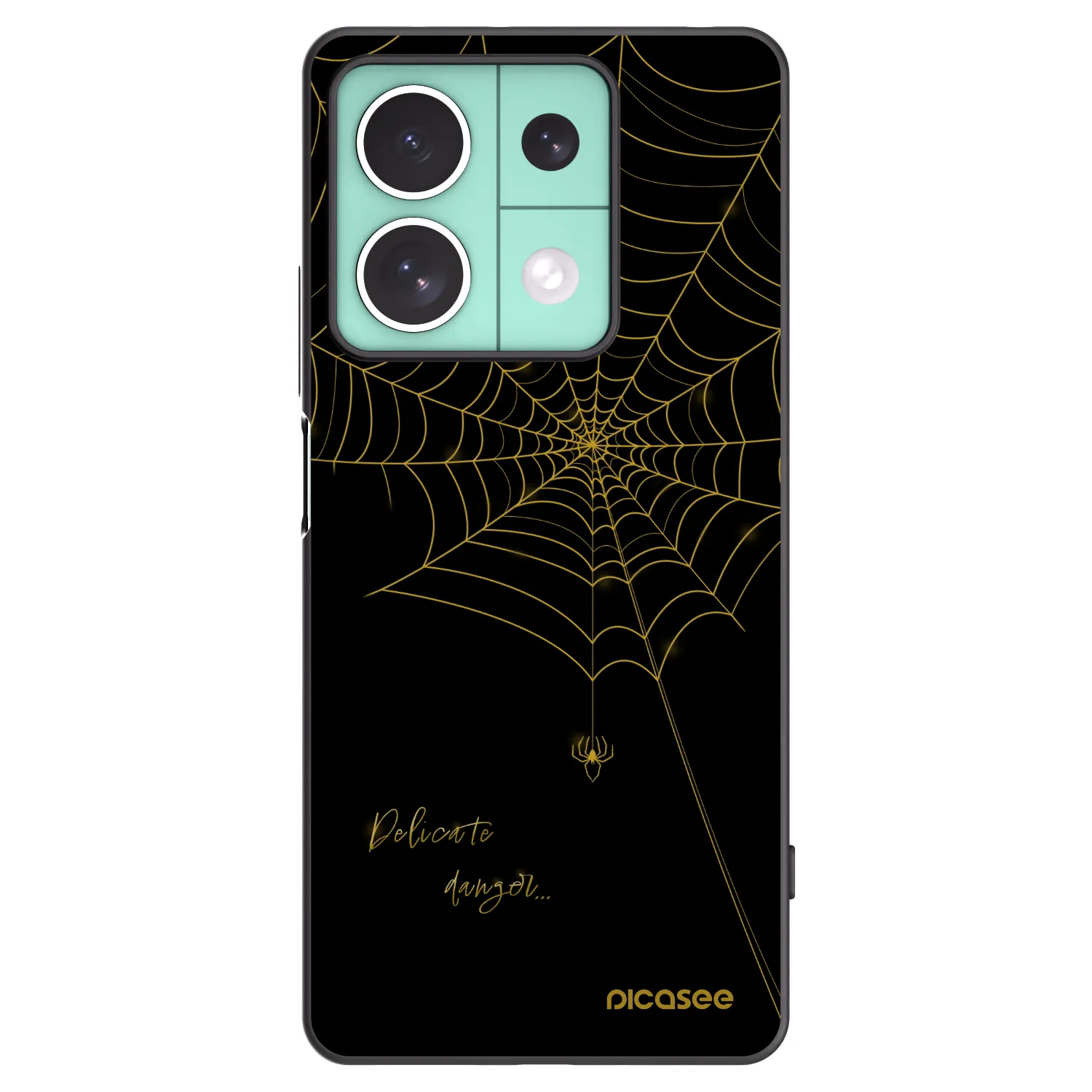 Picasee Μαύρη θήκη σιλικόνης για Xiaomi Redmi Note 13 5G - Delicate danger