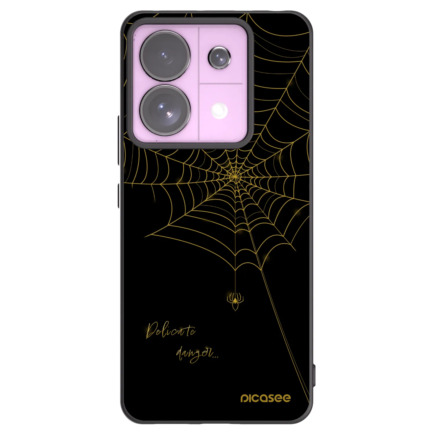 Picasee Μαύρη θήκη σιλικόνης για Xiaomi Redmi Note 13 Pro 5G - Delicate danger